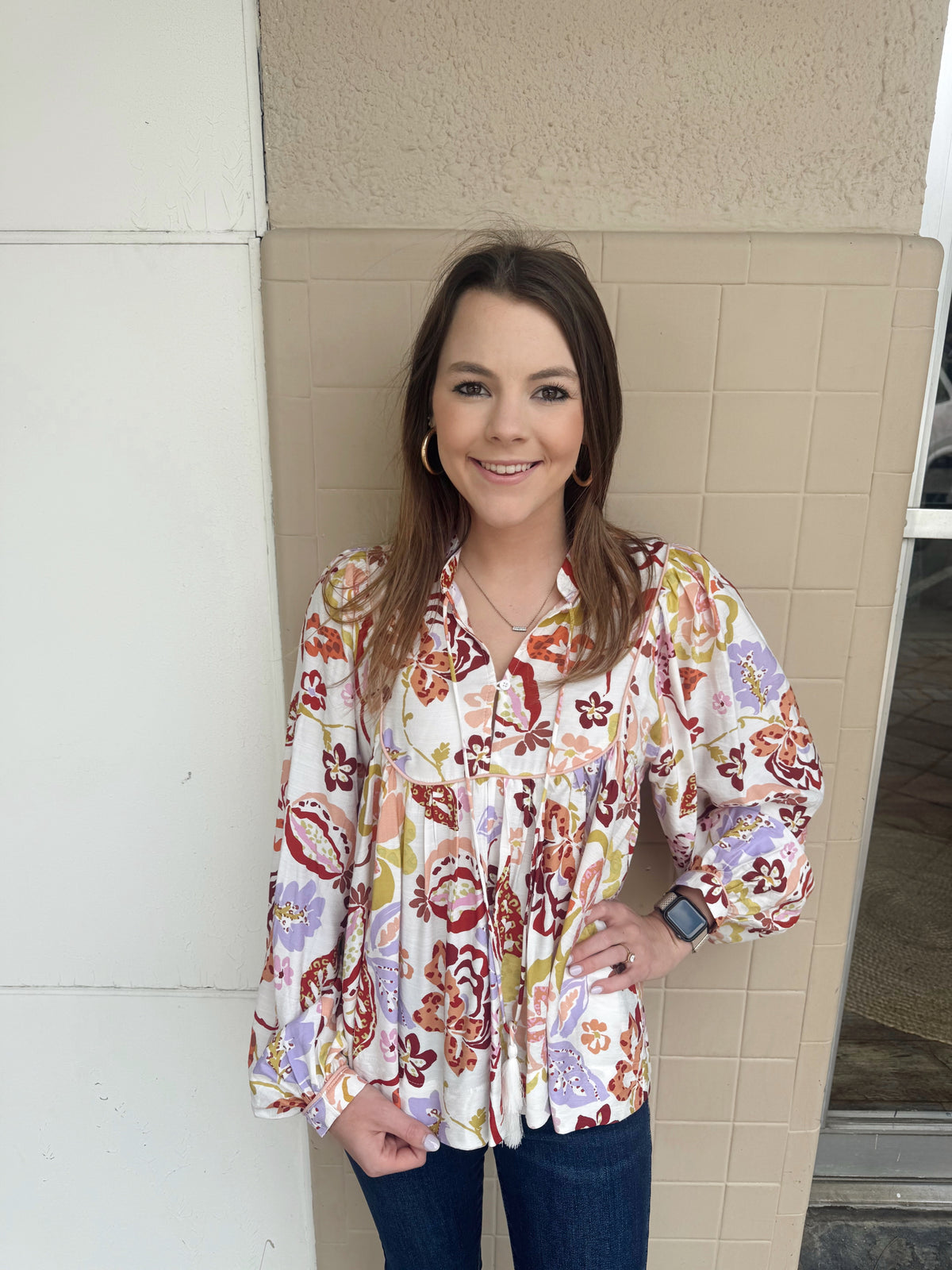 Floral Babydoll Blouse
