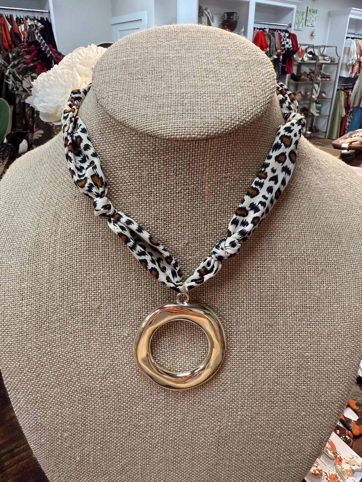 Cheetah Scarf Necklace