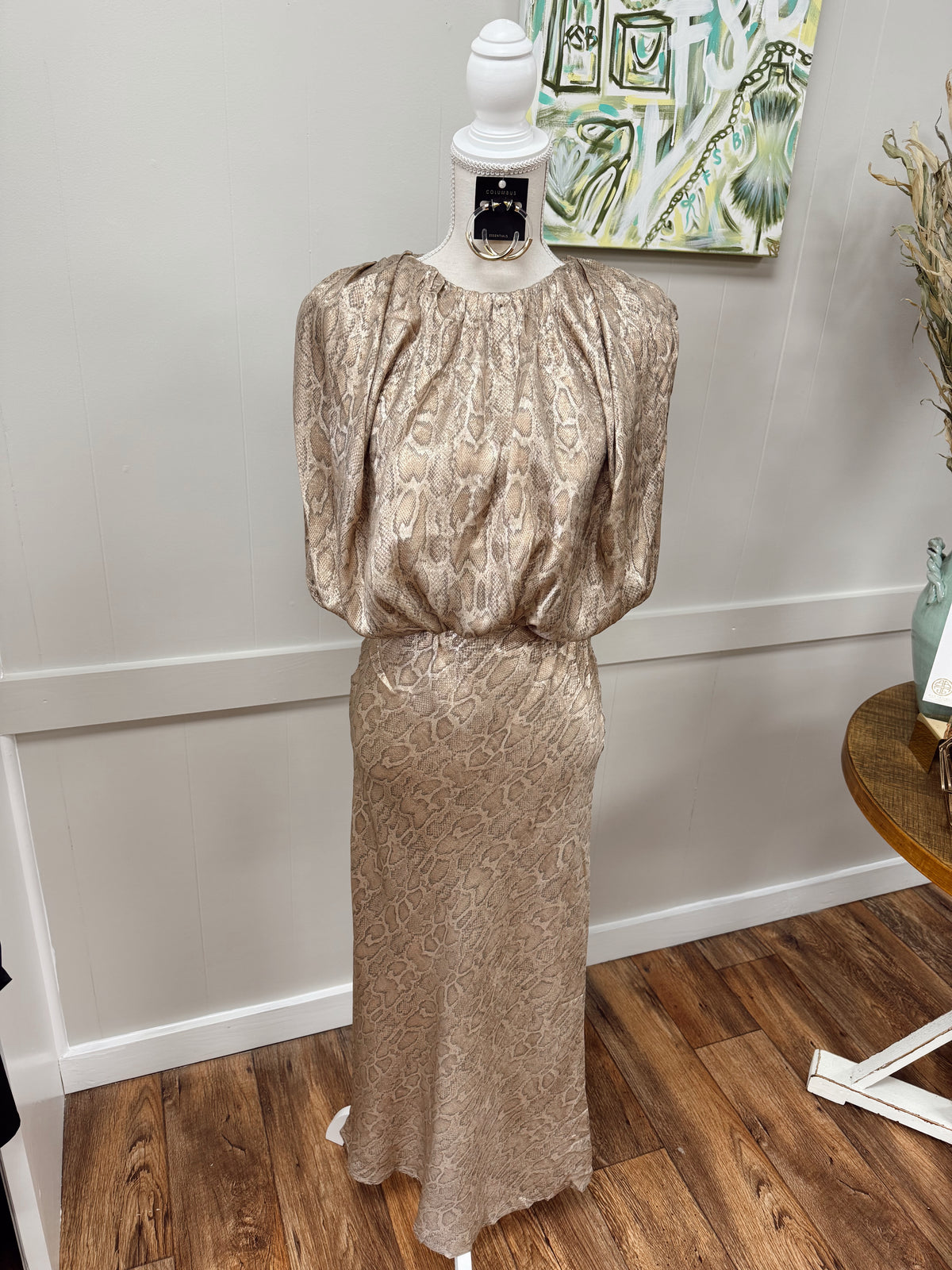 Gold Snake Skirt Set