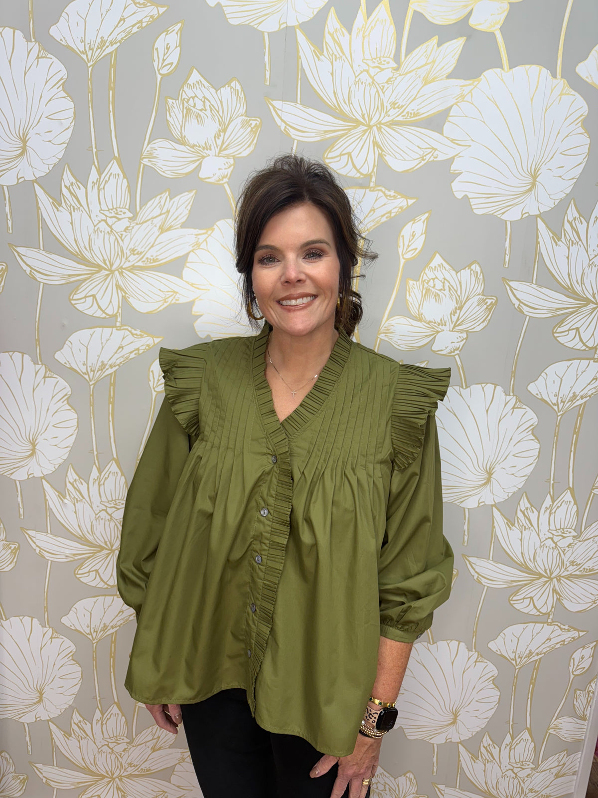 Olive Poise Top