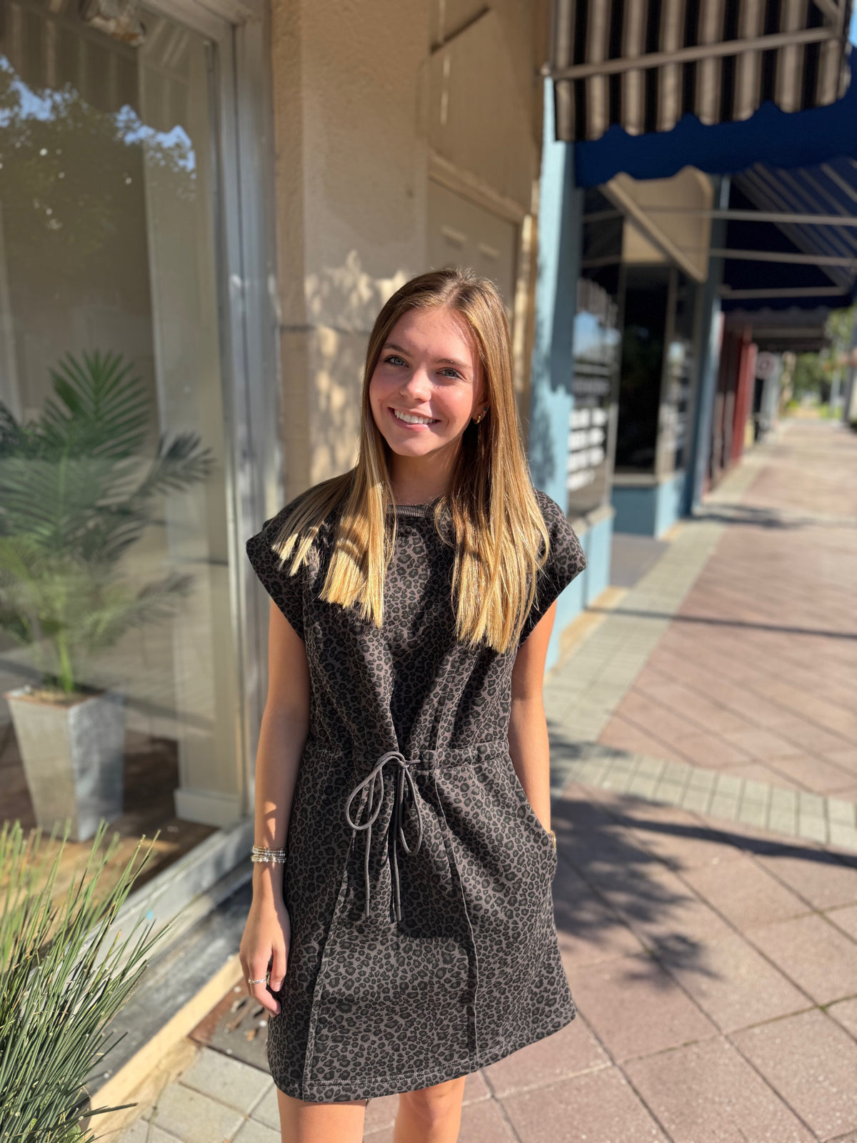 Comfy Days Dress in Leopard