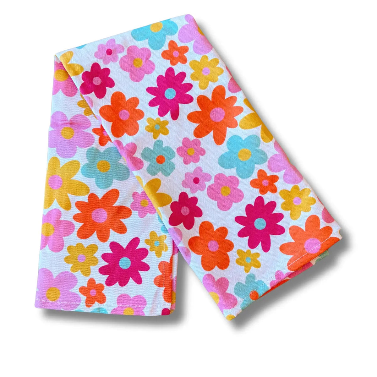 Cotton Tea Towel - Retro Florals