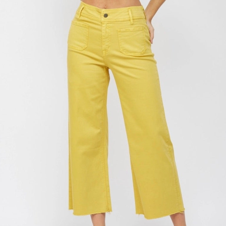 Cropped Wide Leg with Front Pocket