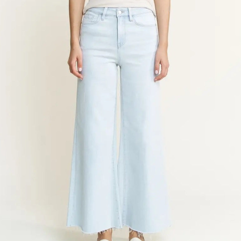 Super High Rise Super Wide Leg in Light Slate