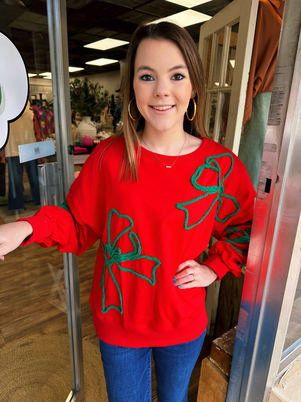 Christmas Bow Sweatshirt