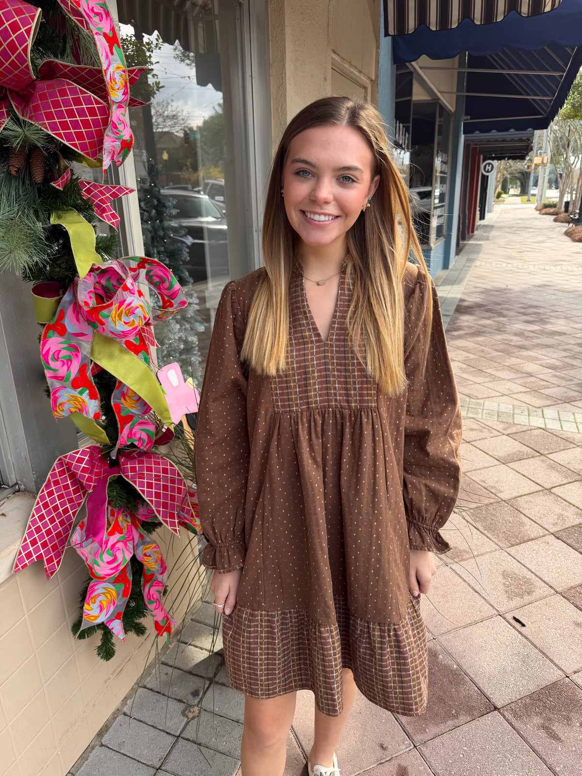 Polka Dot Plaid Mini