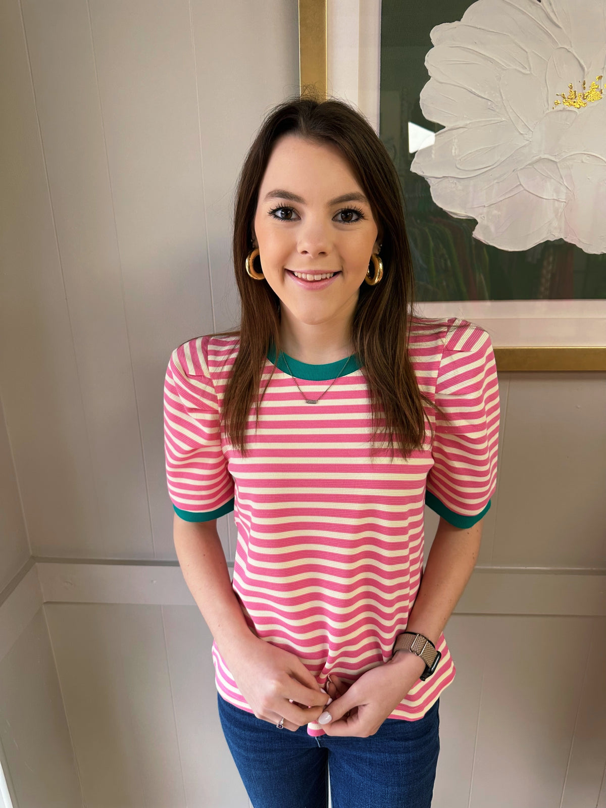 The Pink Striped Top