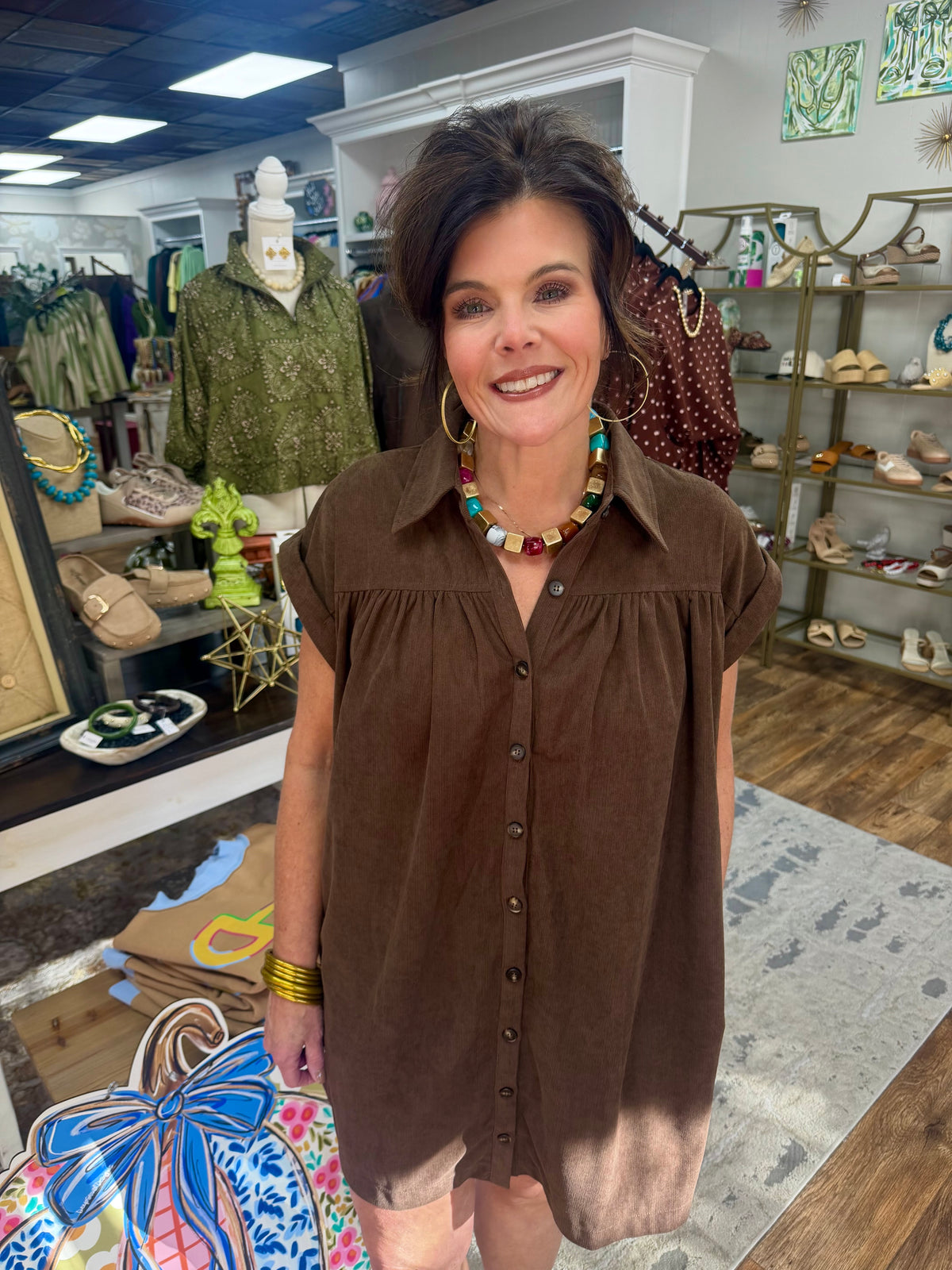 Cocoa Cord Mini Dress