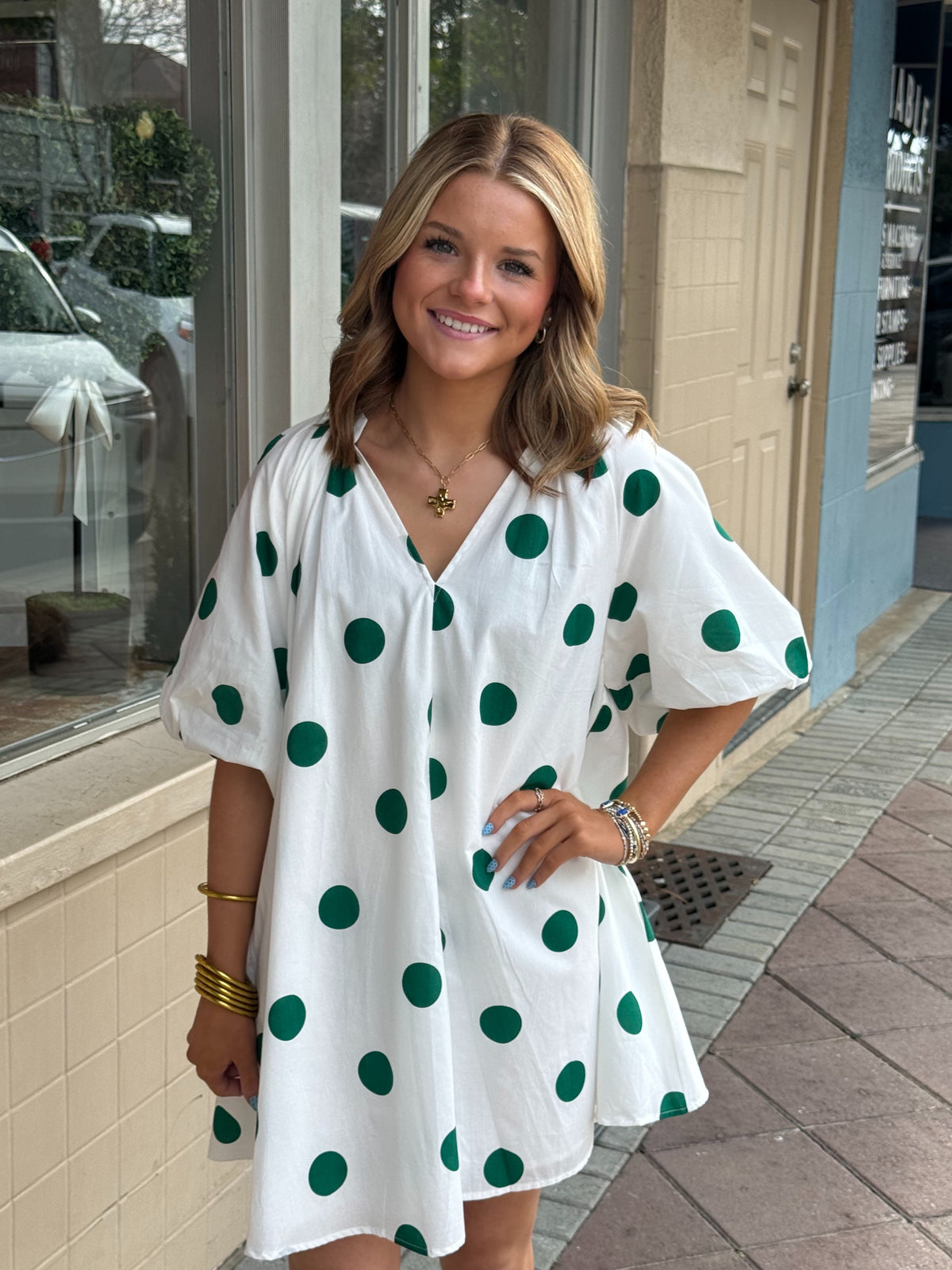 Green Polka Dot Mini