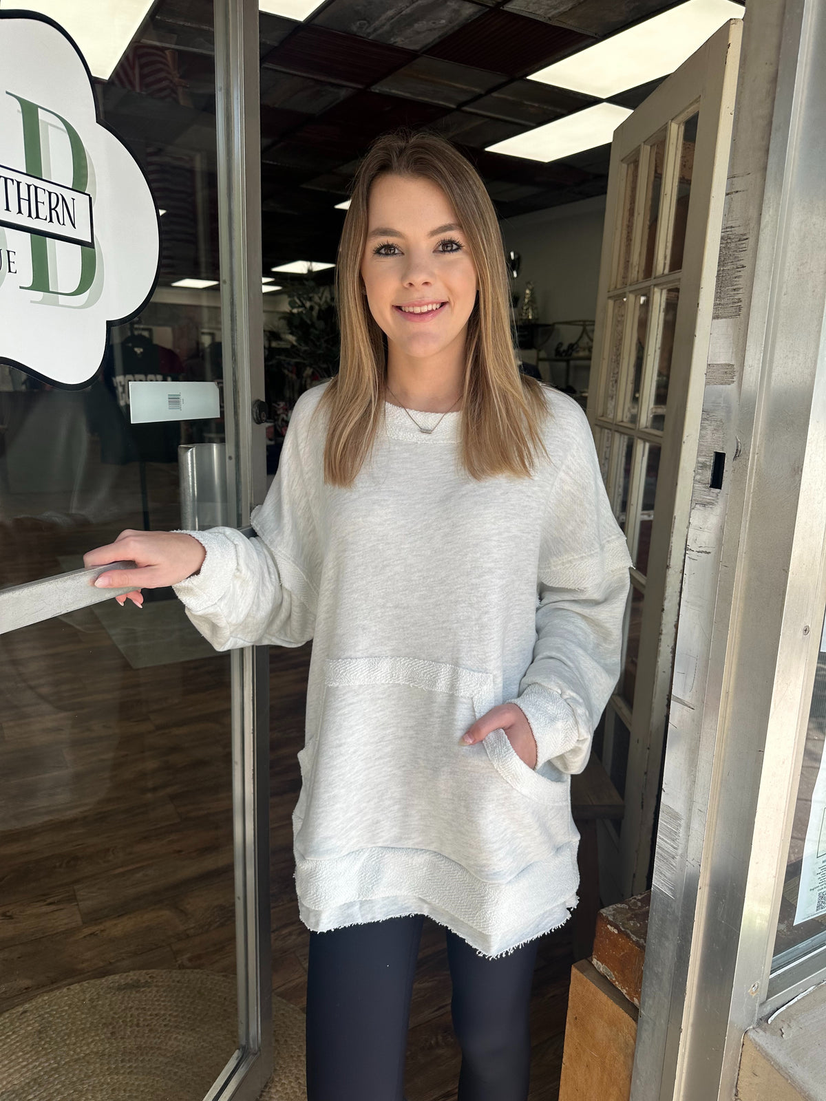 Heather Grey Lightweight Pullover