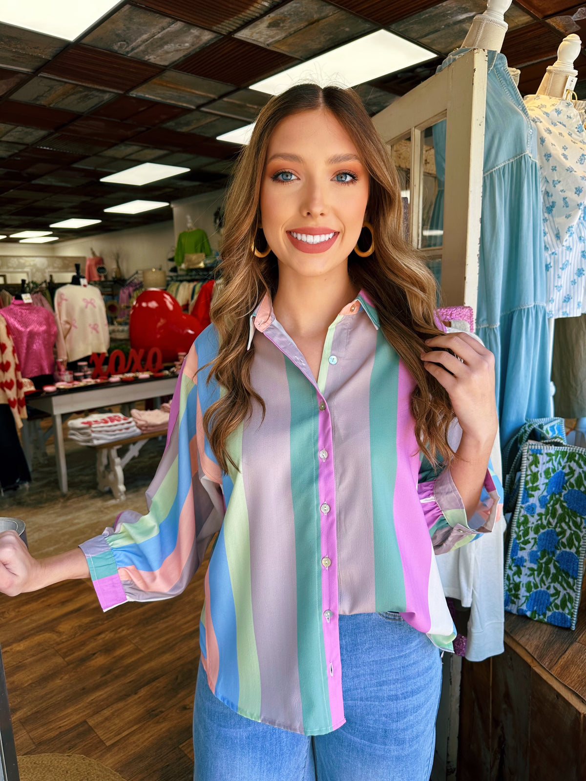 Pastel Striped Blouse