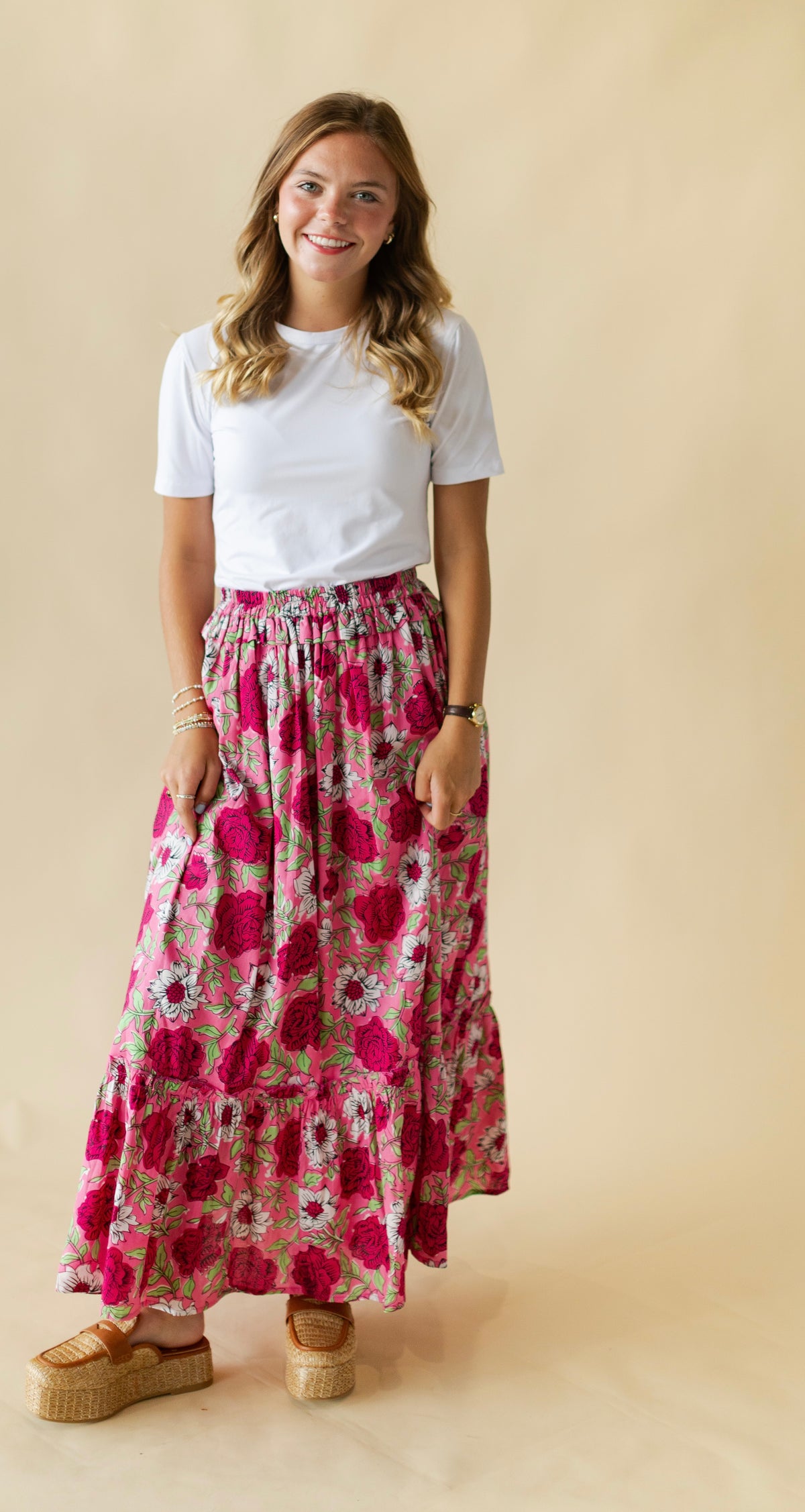 Carnation Lily Maxi Skirt