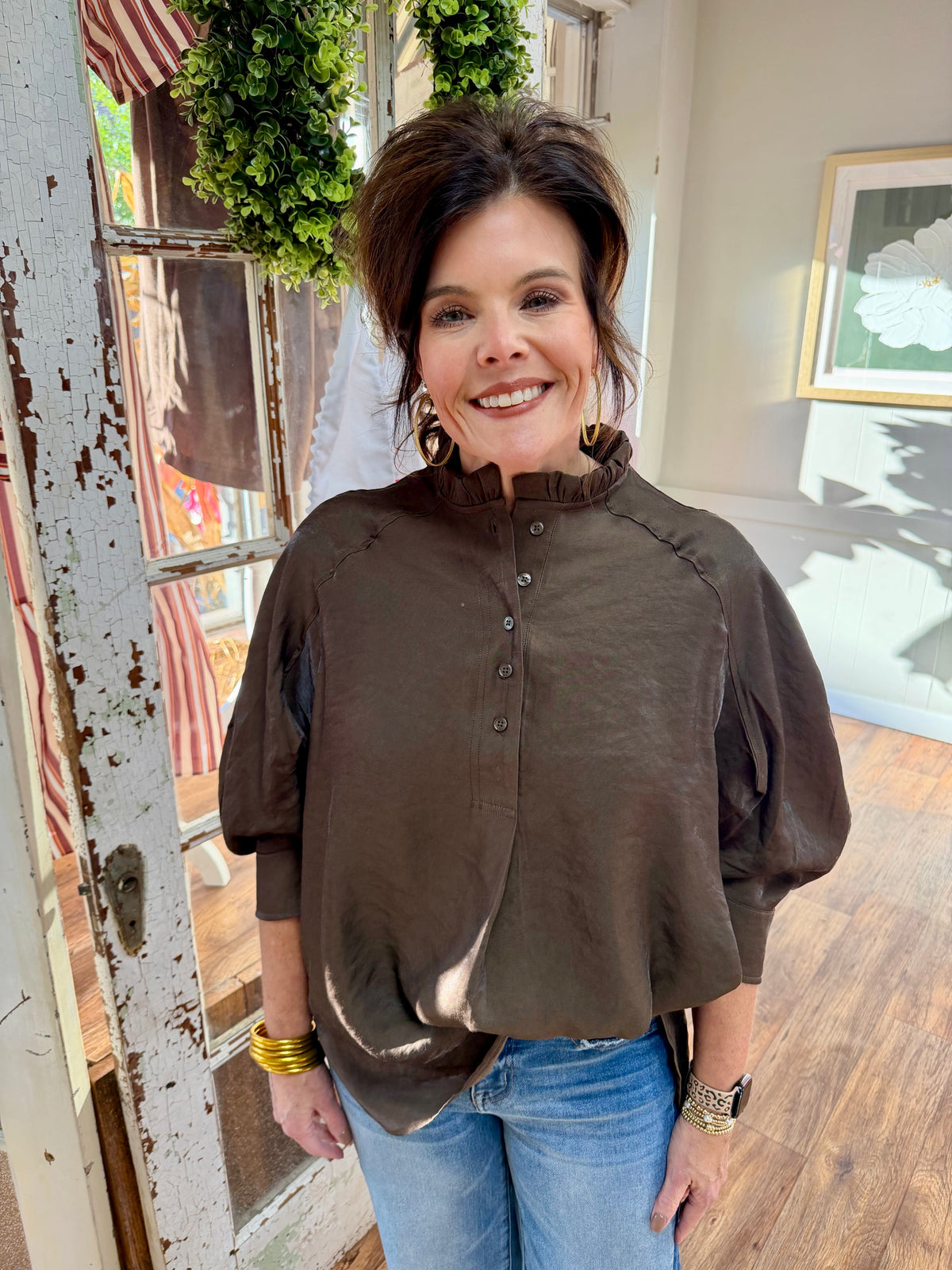 Cocoa Bloom Top