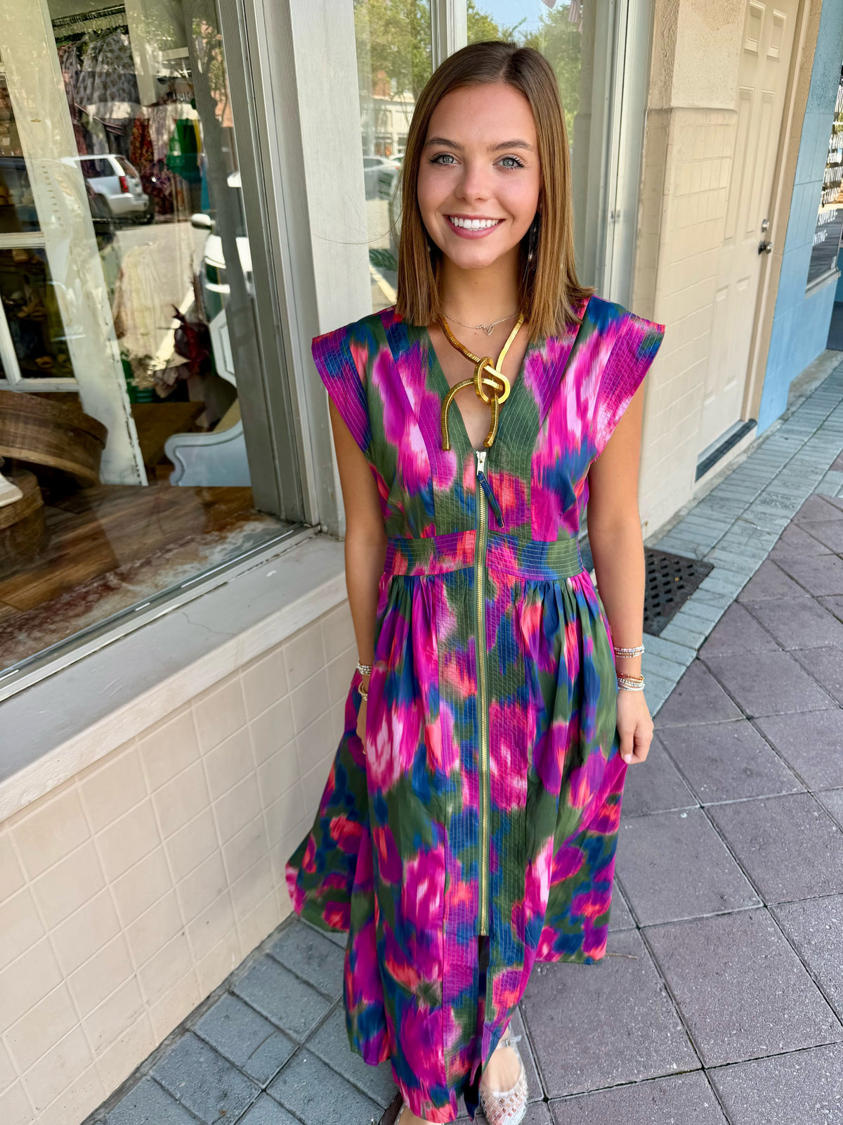 The Bright Fall Midi Dress