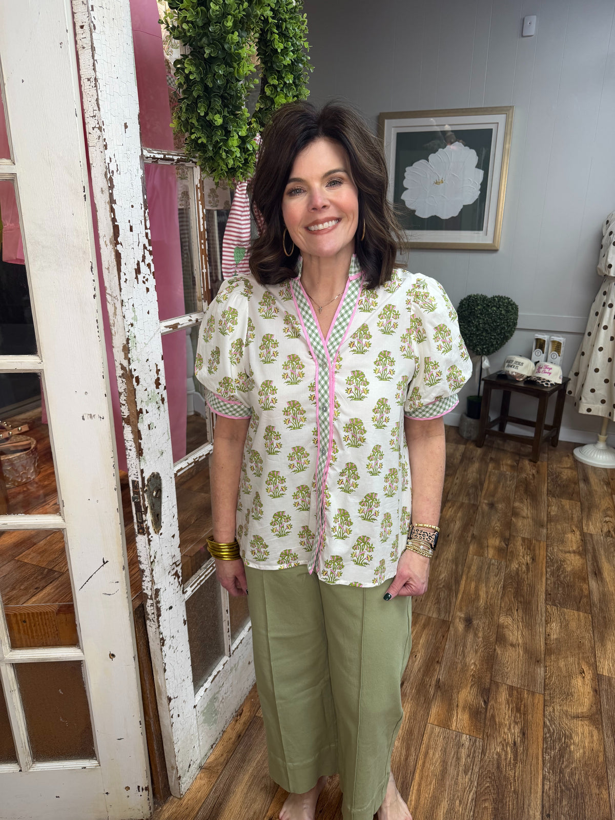 The Cream Floral Top