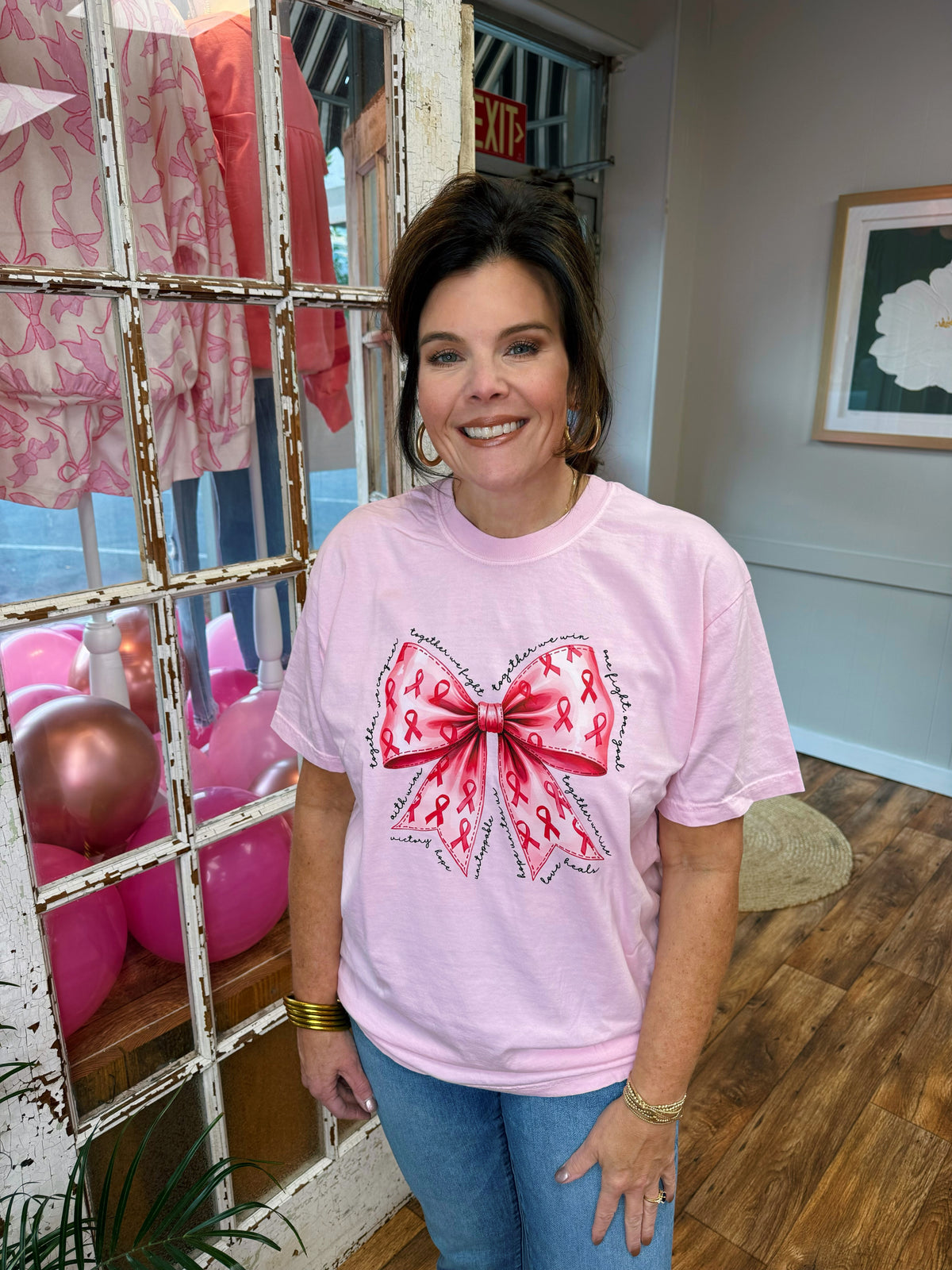 Breast Cancer Awareness Bow Tee