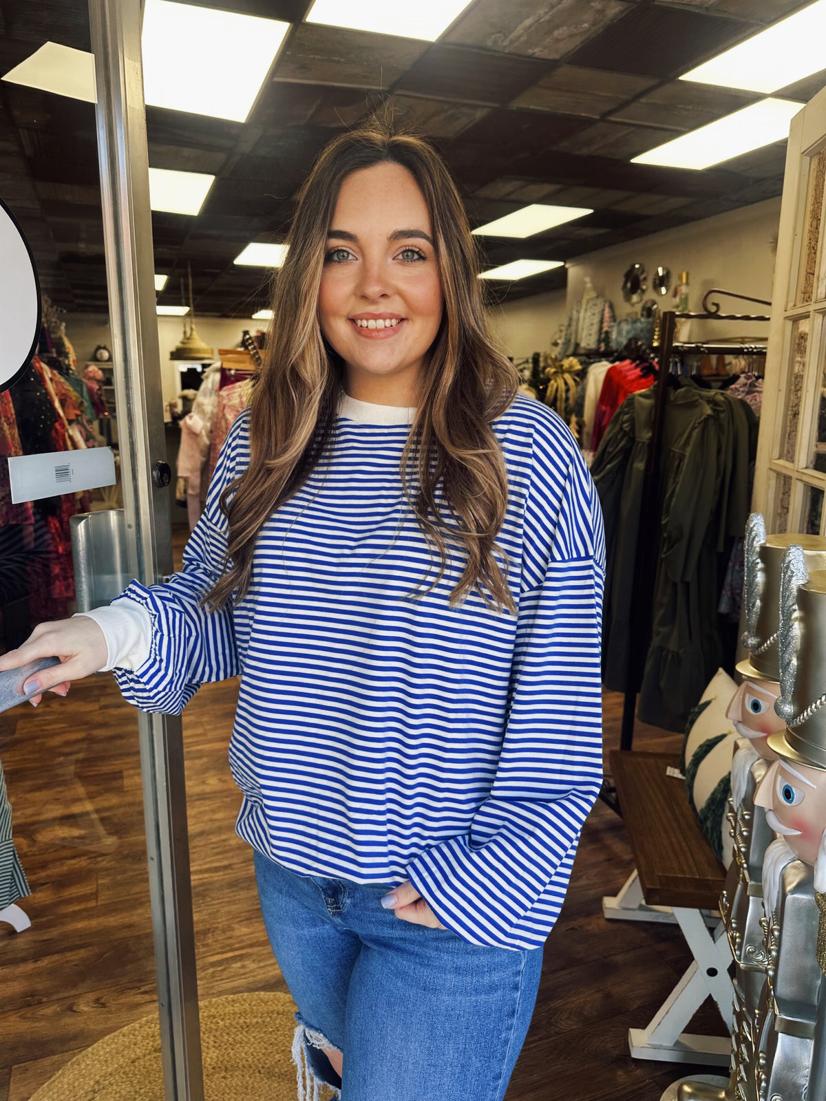 Oversized Striped Pullover