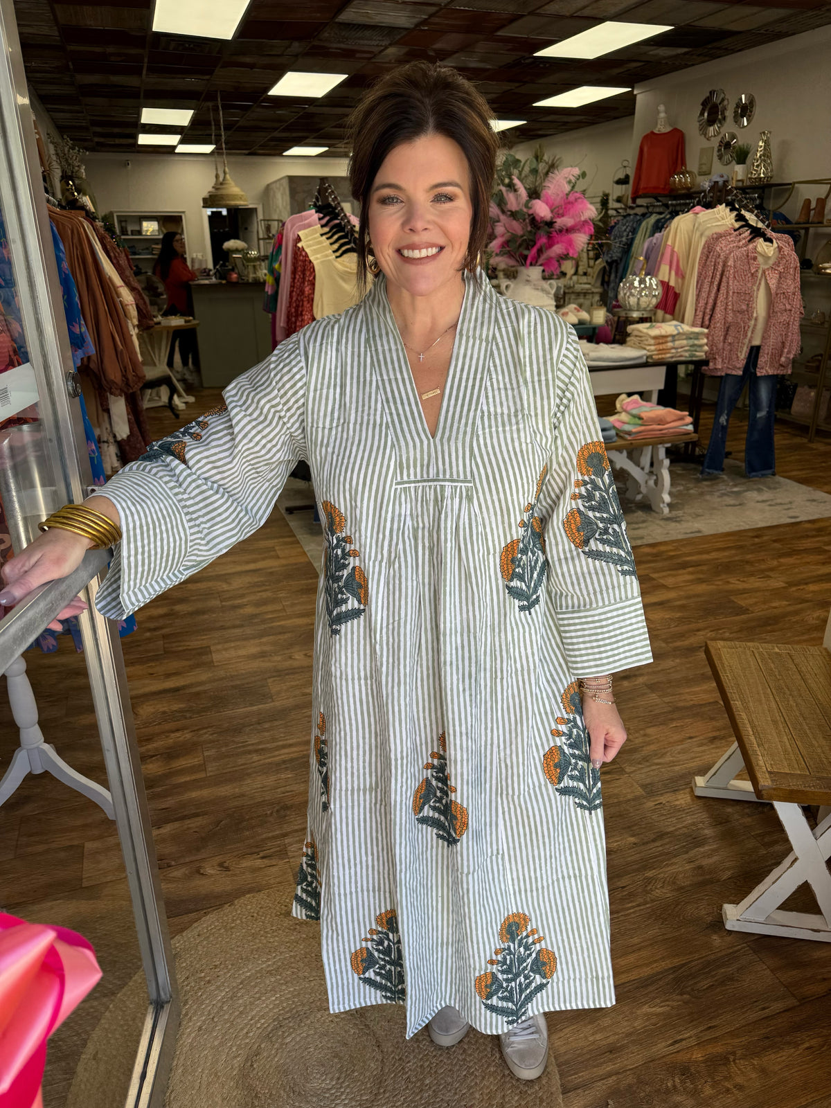 Creme Brûlée Caftan Dress