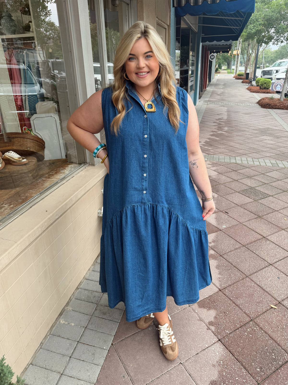 Alessia Denim Maxi Dress