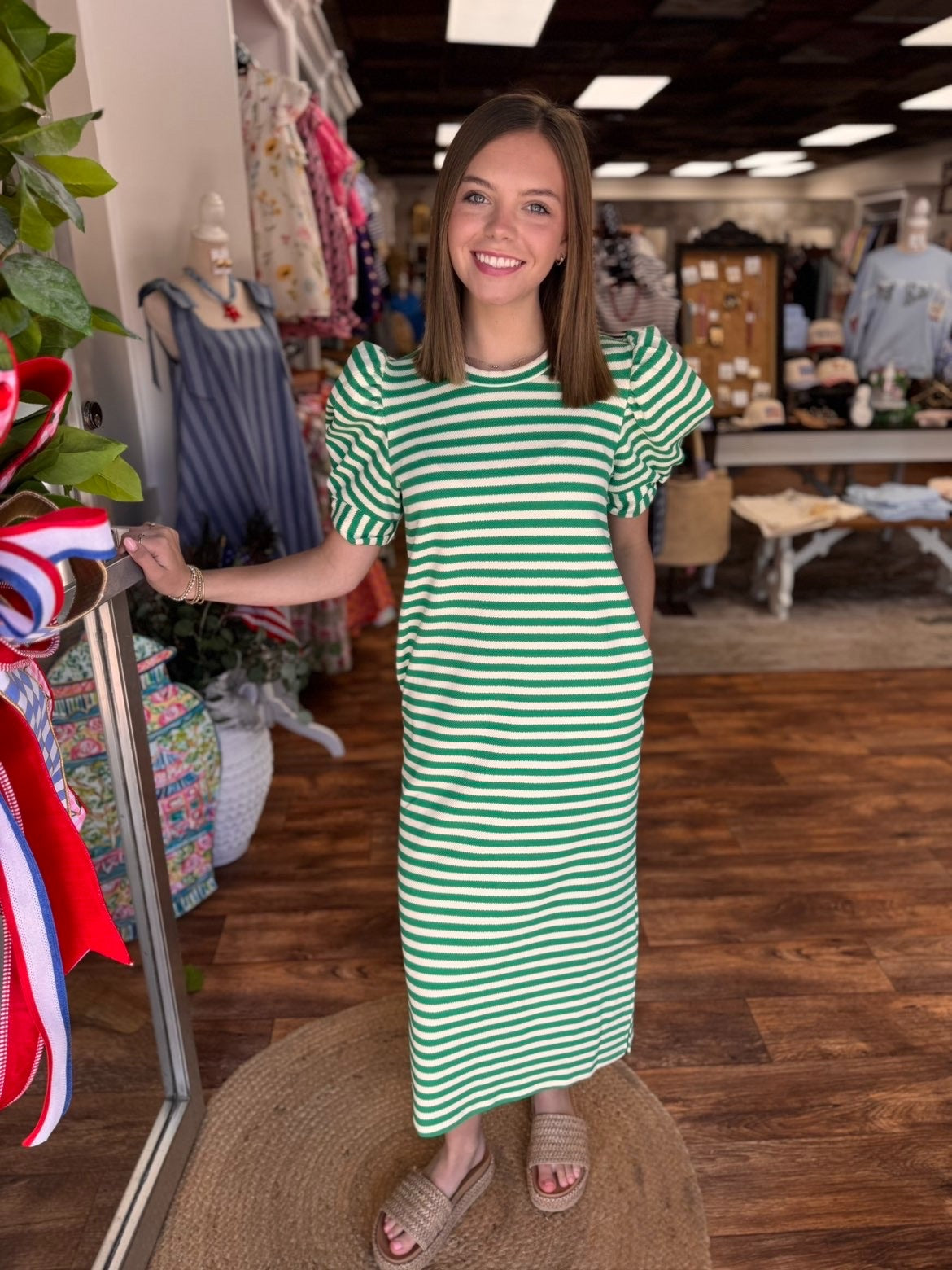 The Striped Midi Dress