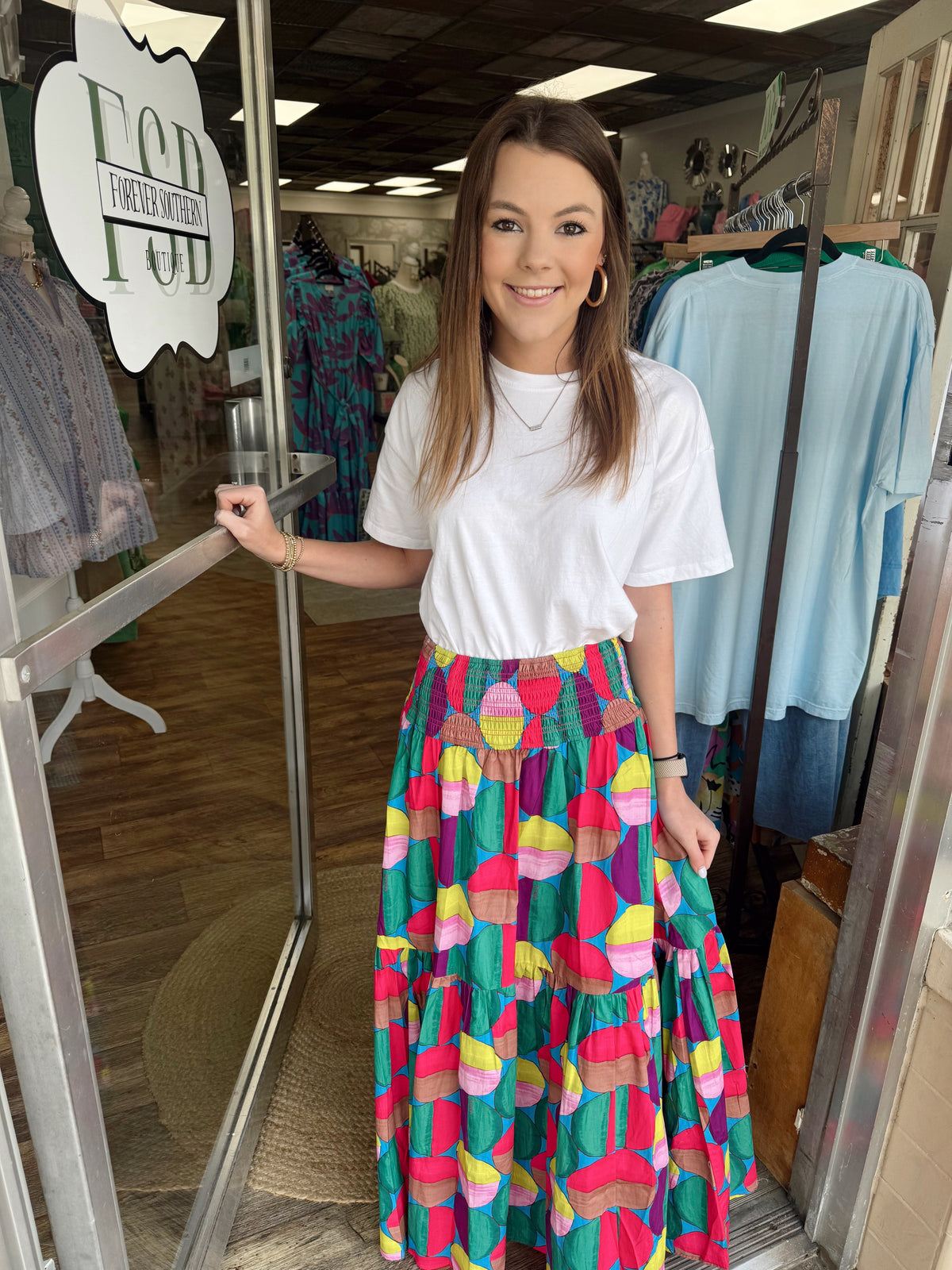 Modern Pop Tier Maxi Skirt