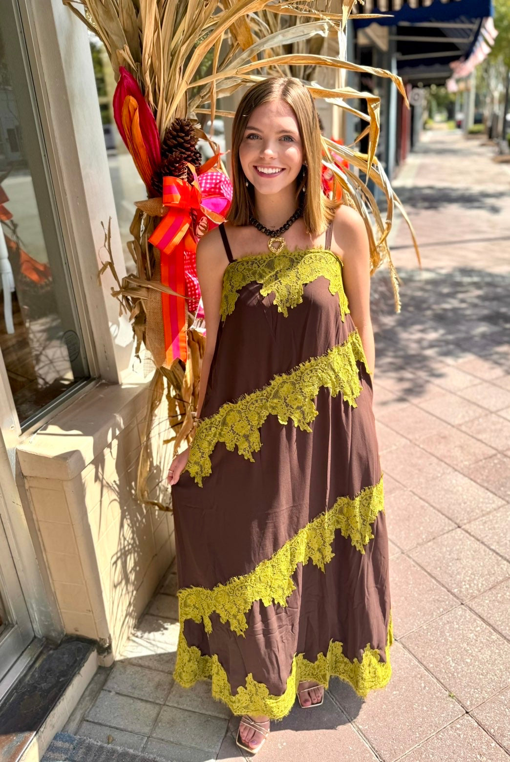 Sweet Tea and Lace Maxi Dress