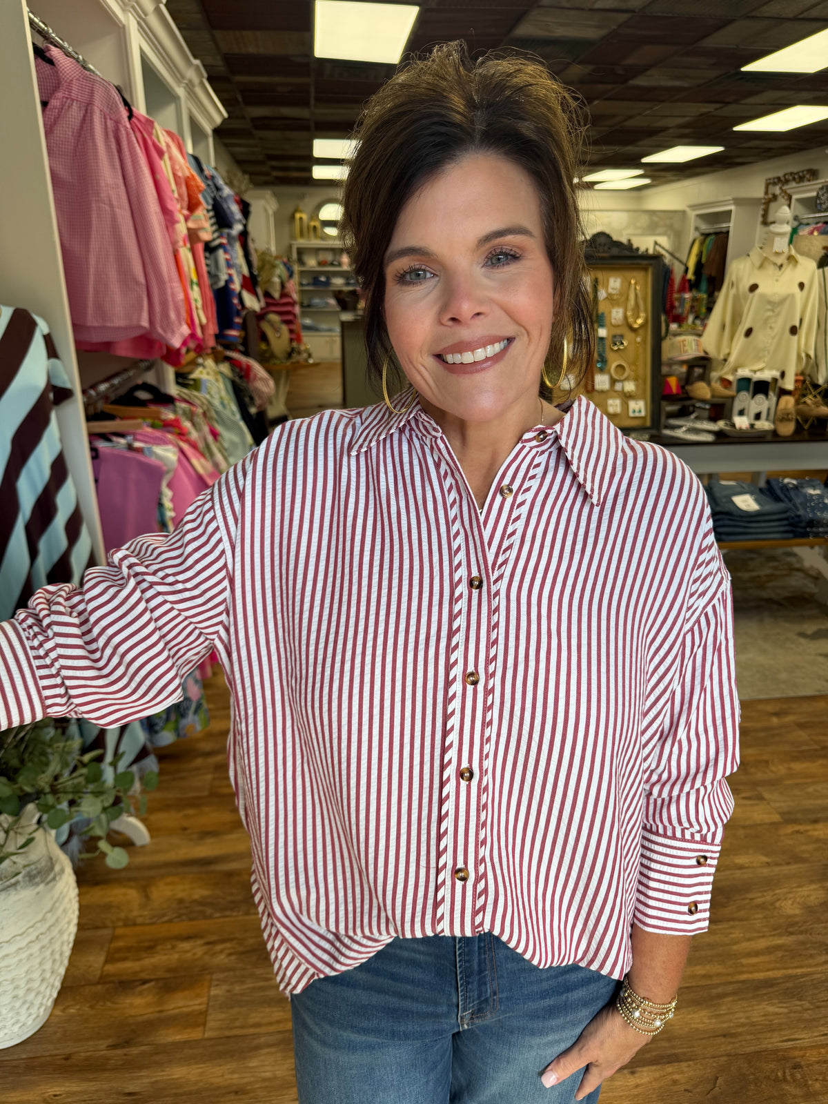 The Striped Button Down
