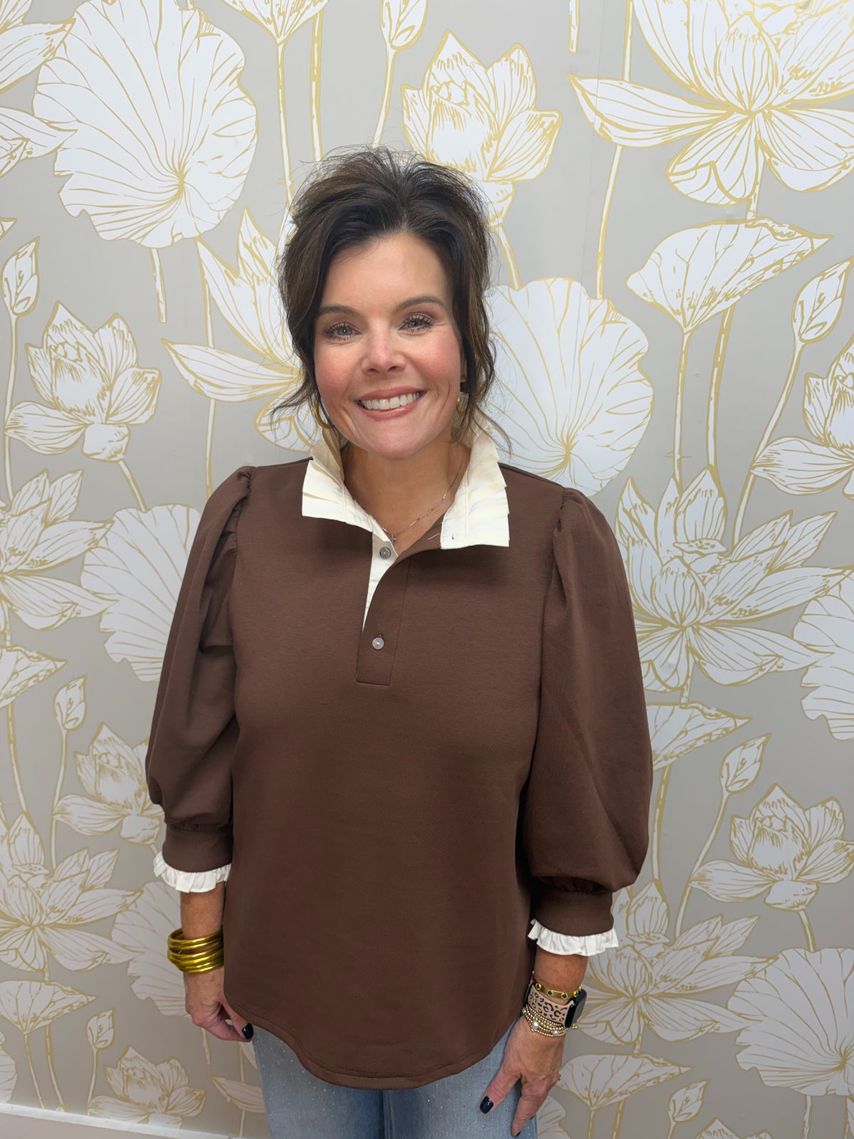 The Carmel Pleat Top