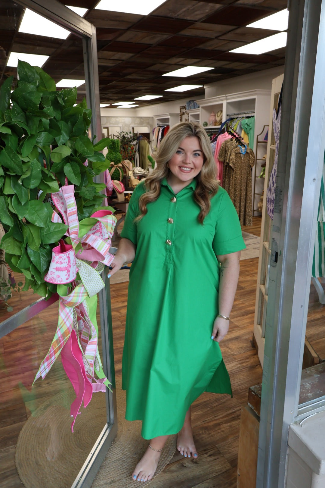 Pretty in Kelly Green Midi