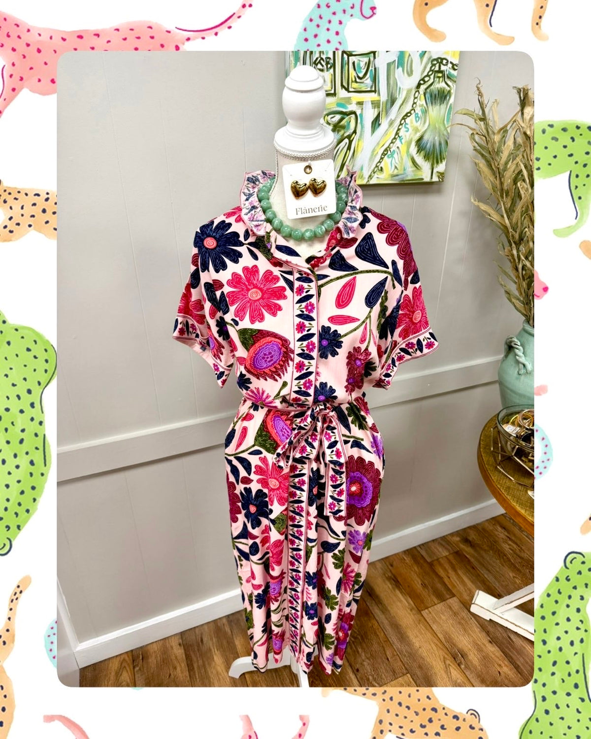 Multi Floral Midi