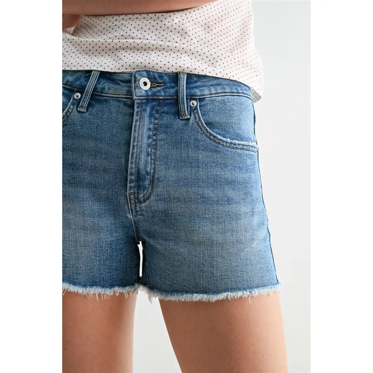 High-Rise Shorts Raw Hem