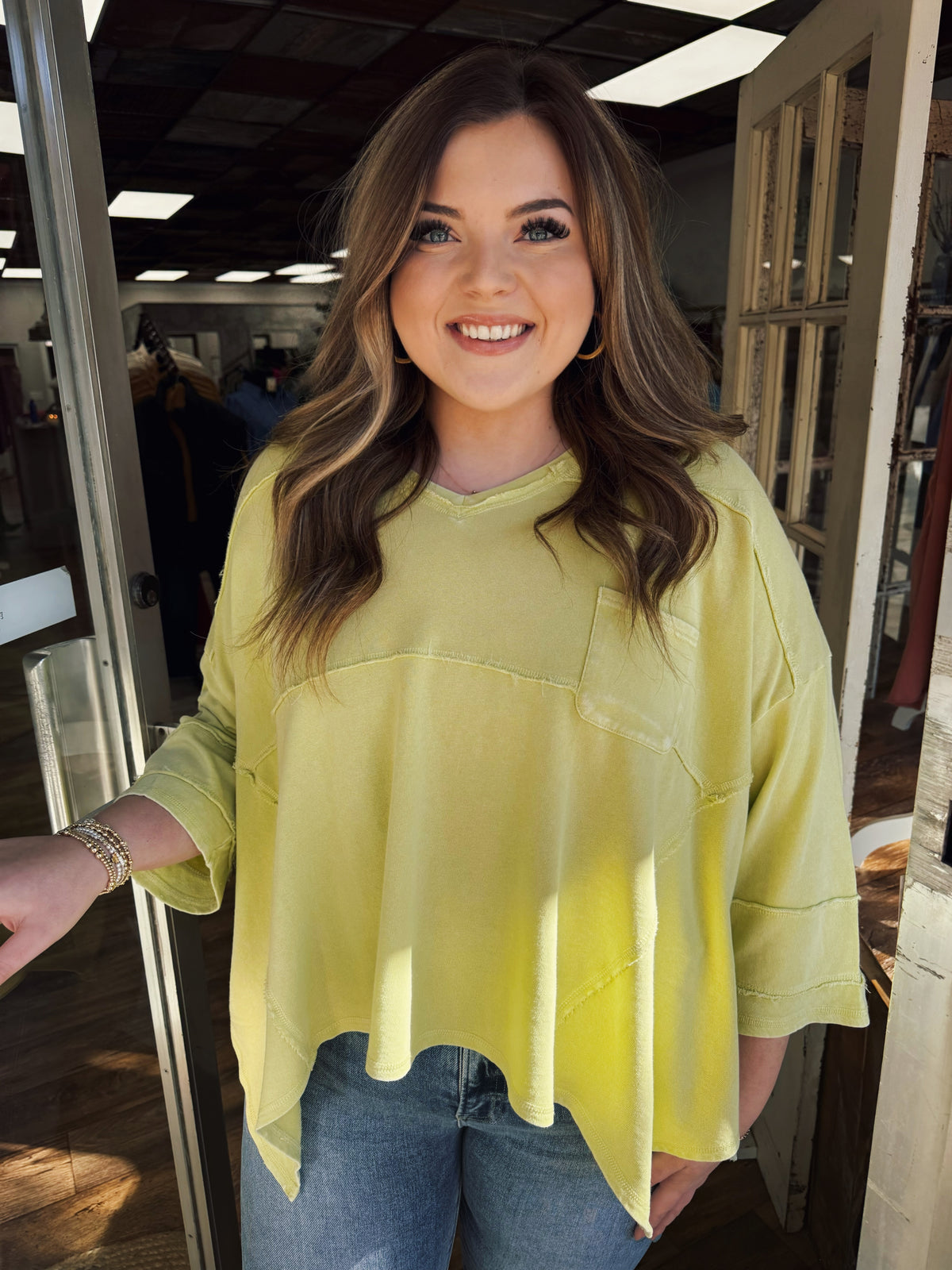 Oversized Top in Pistachio