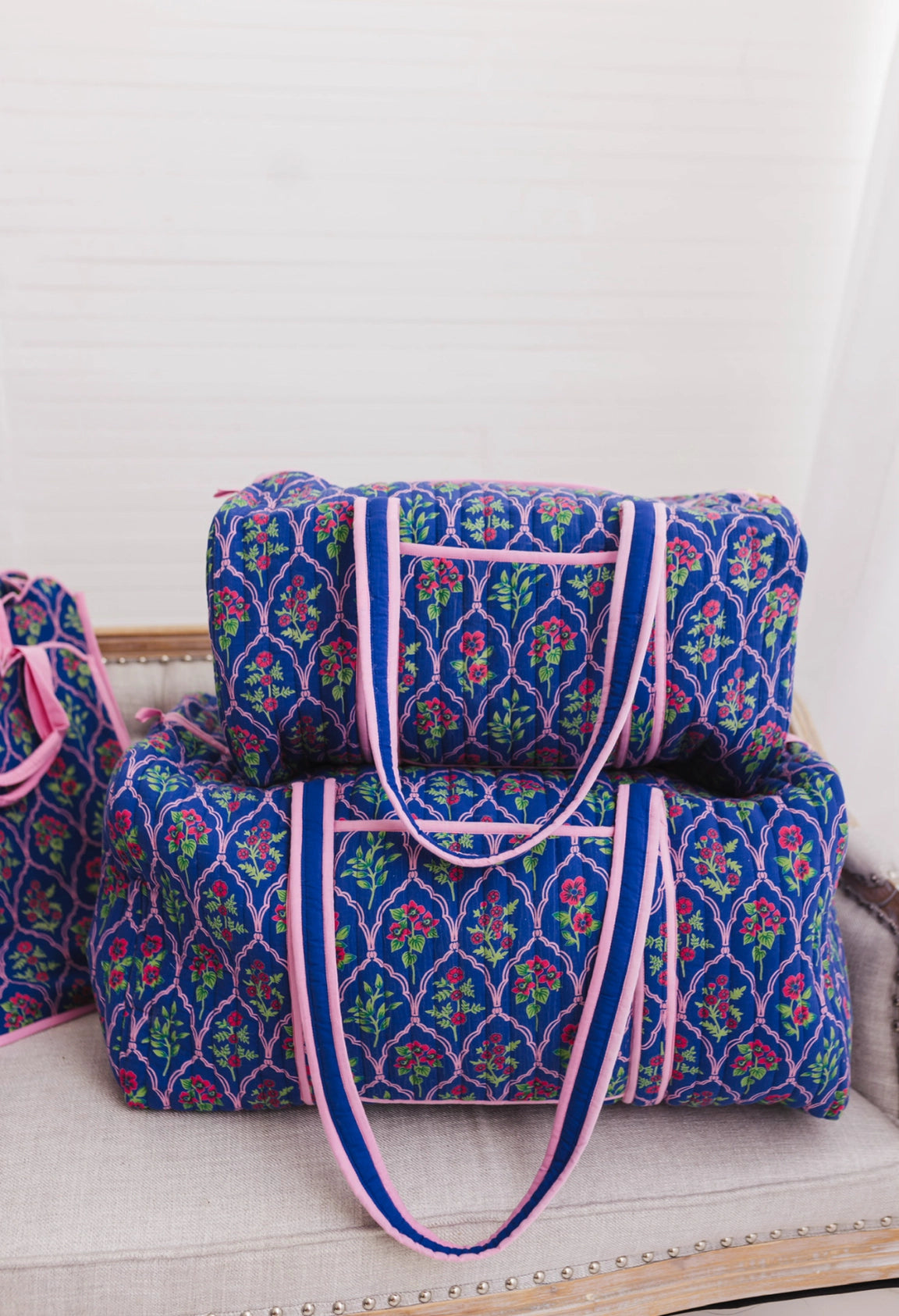 Midnight Luxe large Quilted Duffle Bag