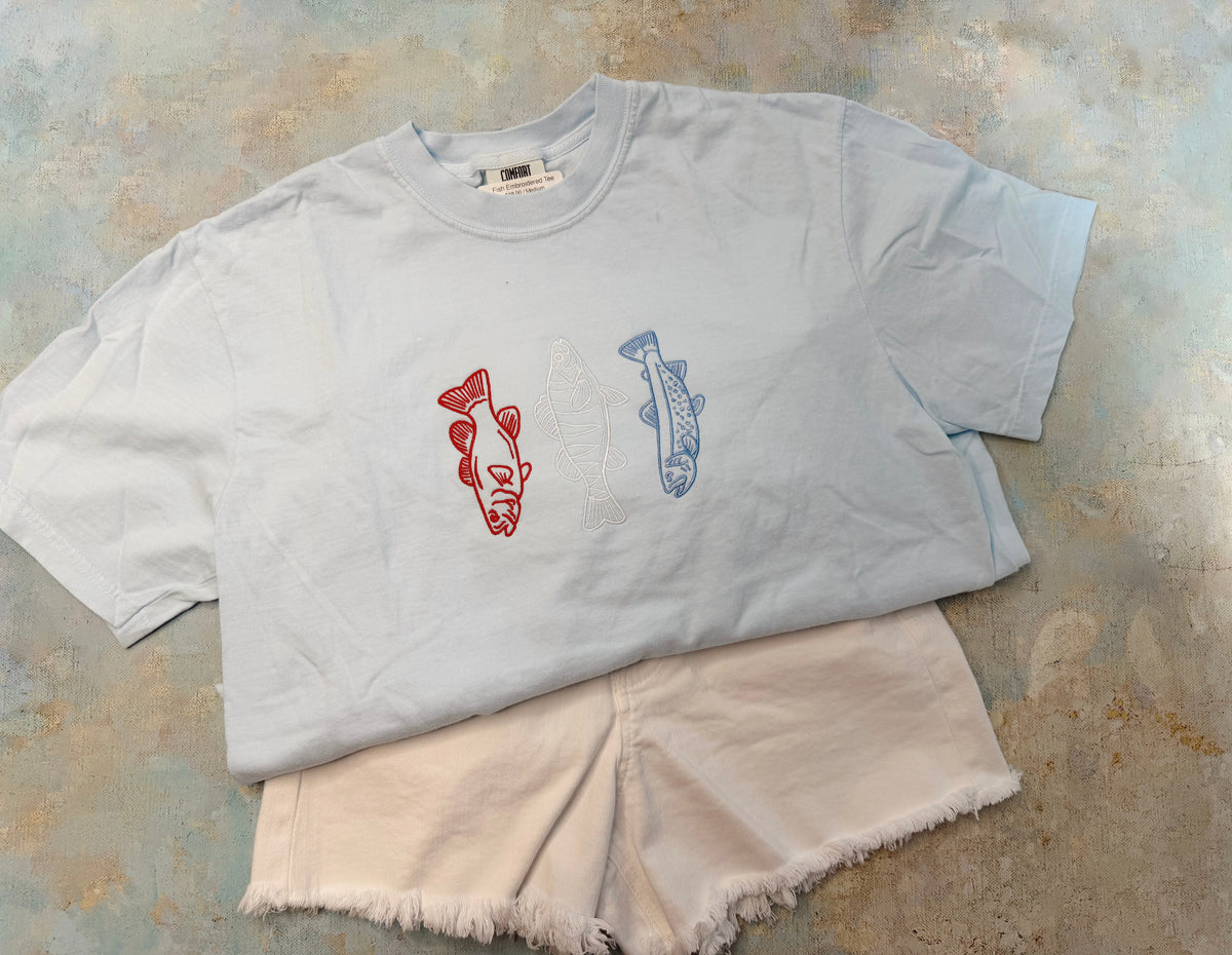 Fish Embroidered Tee