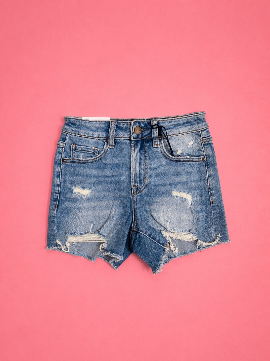 High Rise Denim Shorts