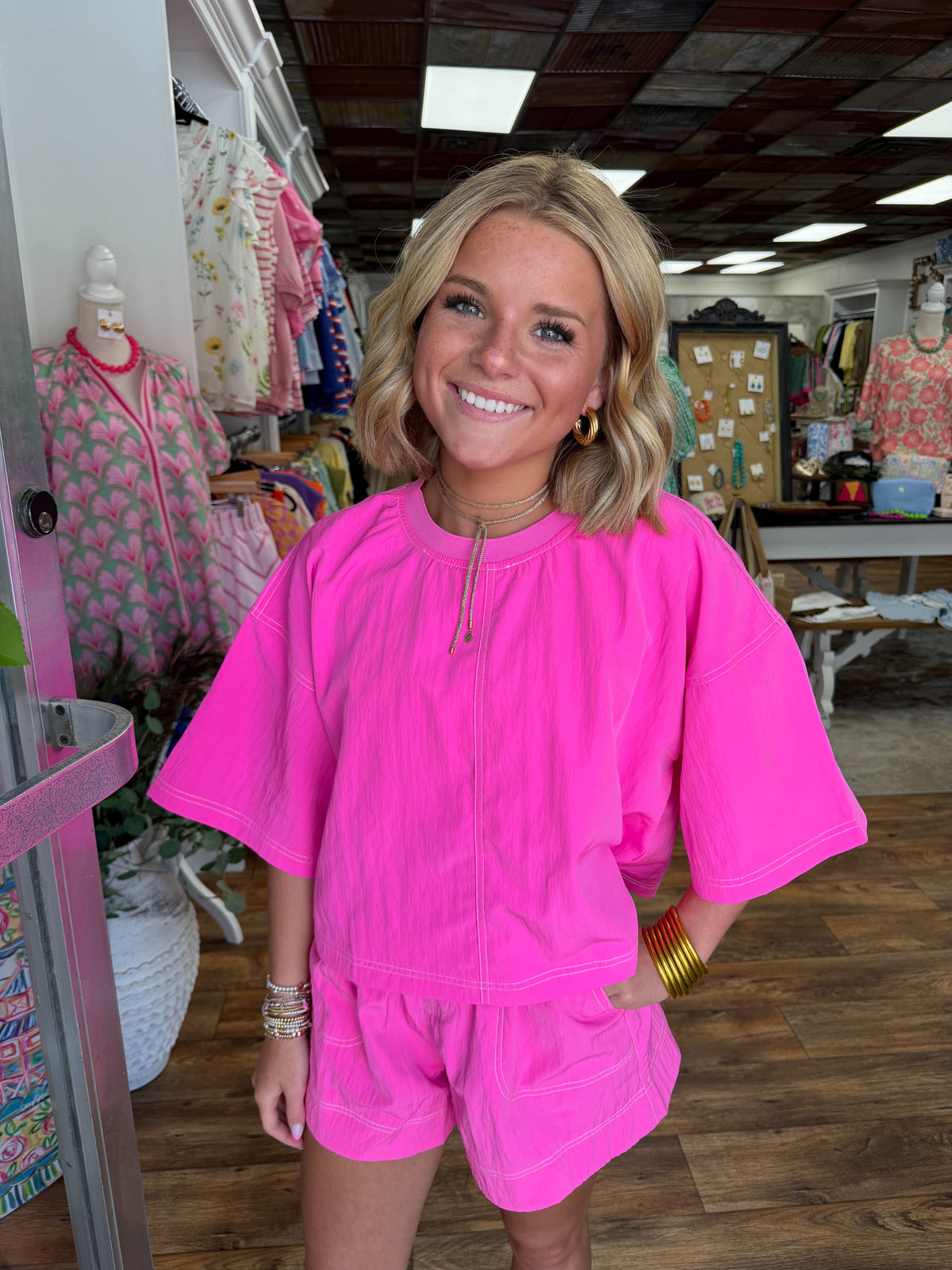 The Hot Pink Shorts Set