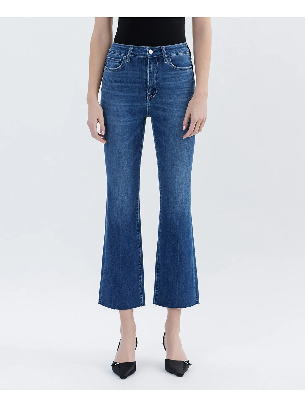 High Rise Kick Flare in Dark