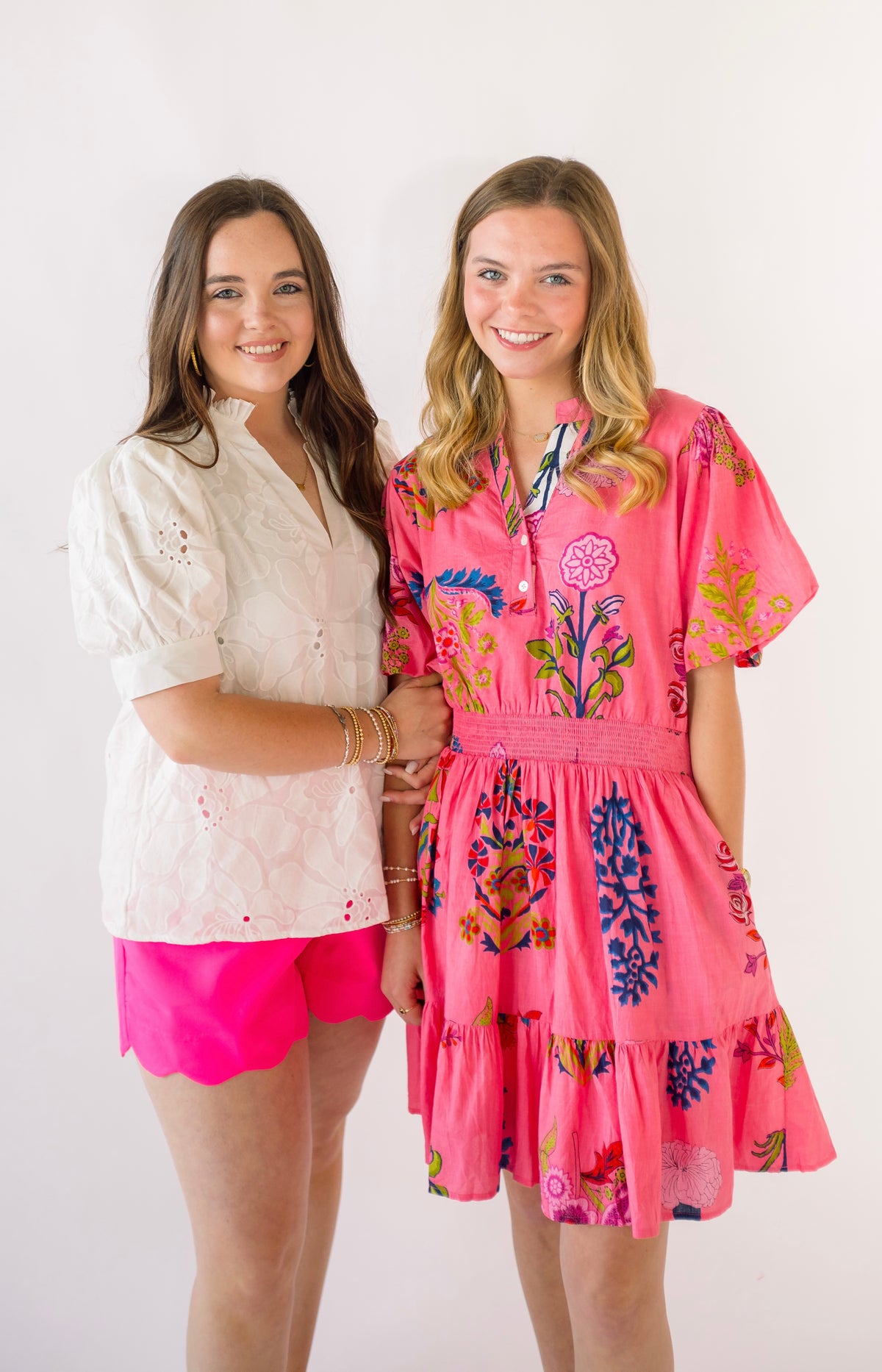 Smocked Waist Floral Mini Dress