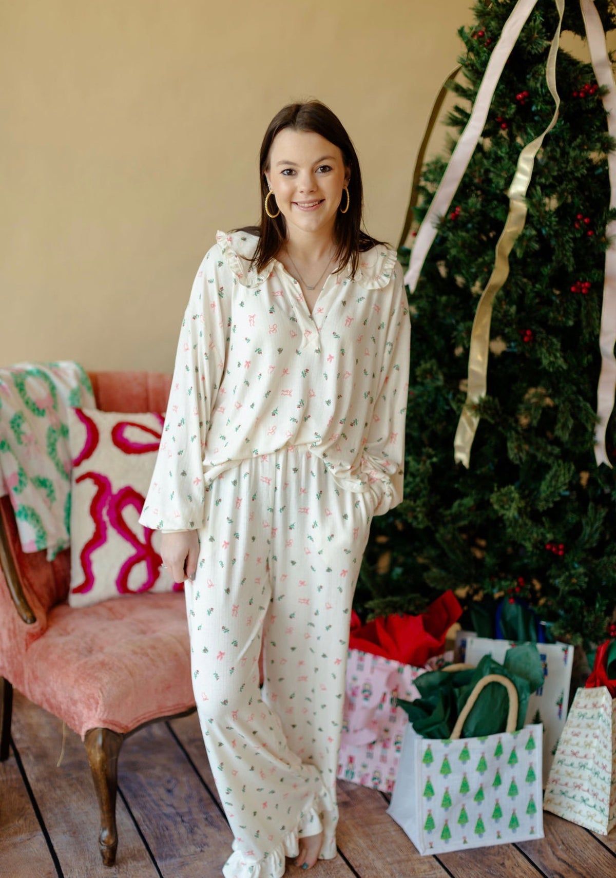Merry Ruffles Pajama Set
