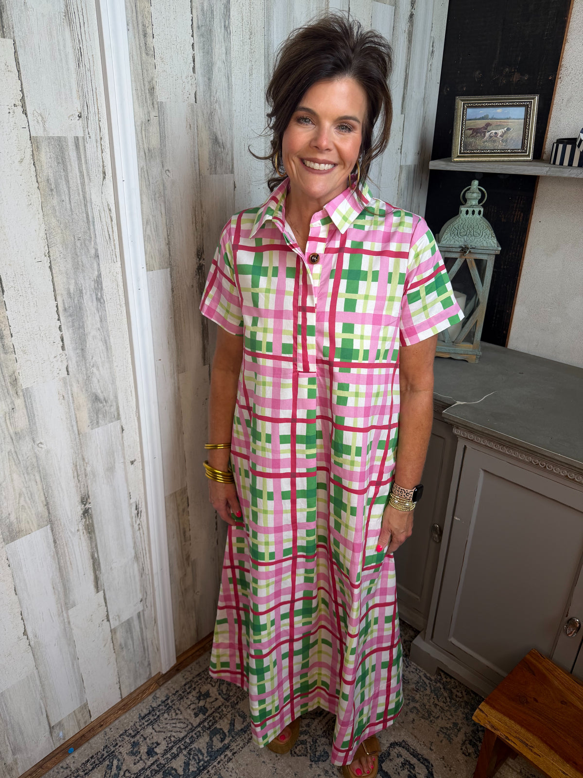 The Plaid Midi Dress