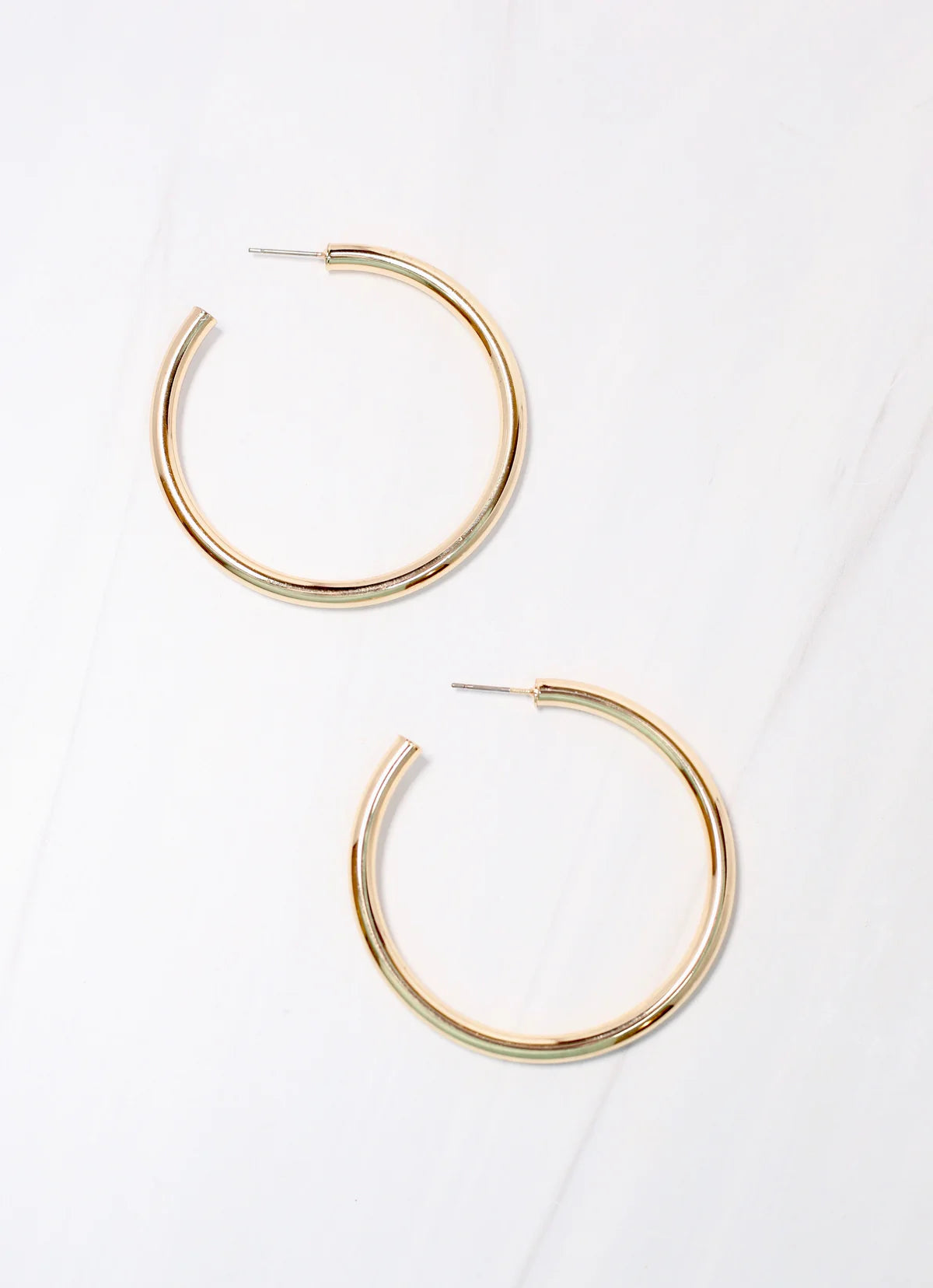 Arden Satin Hoop Earring in Gold