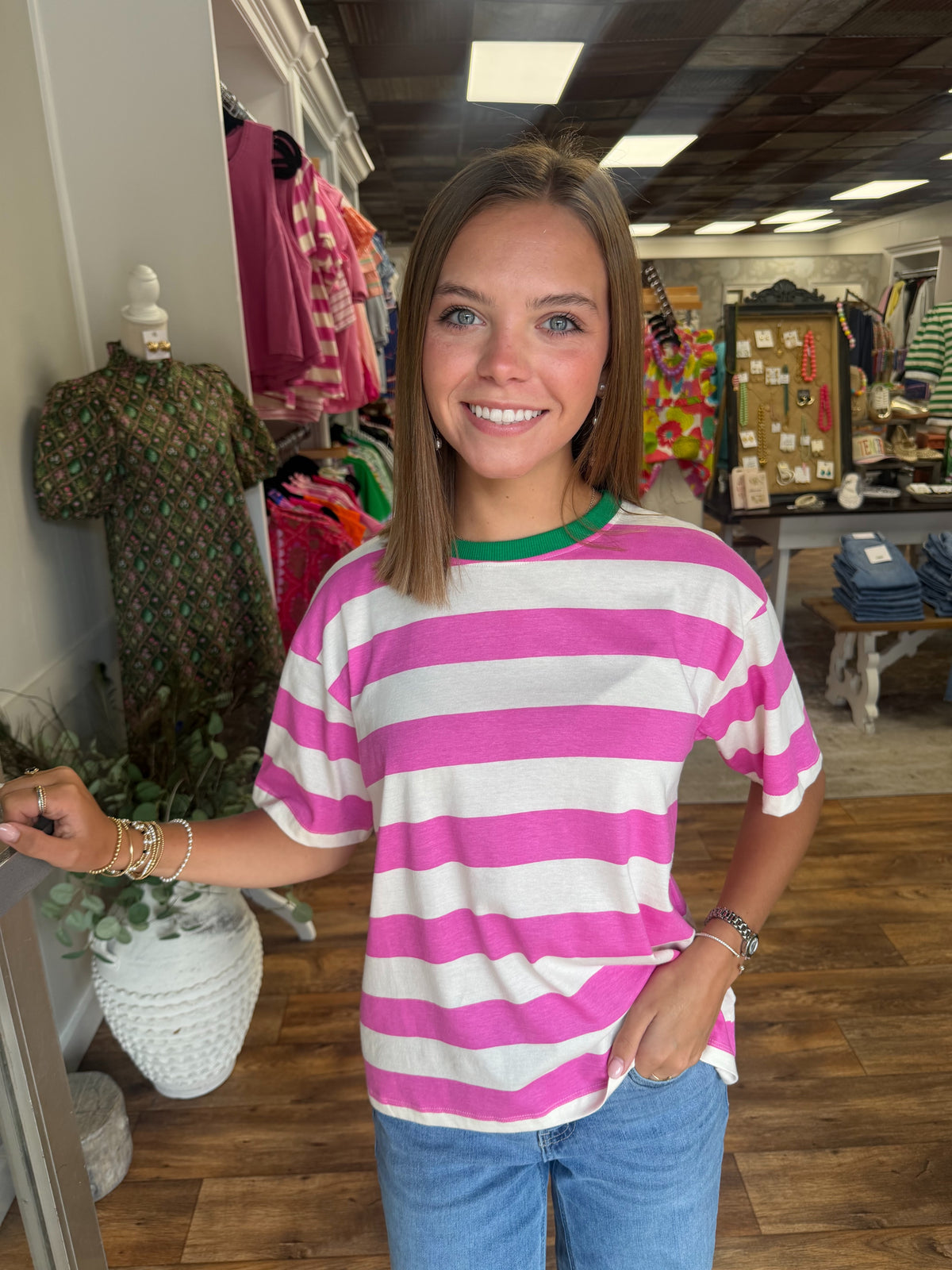 The Pink Striped Tee