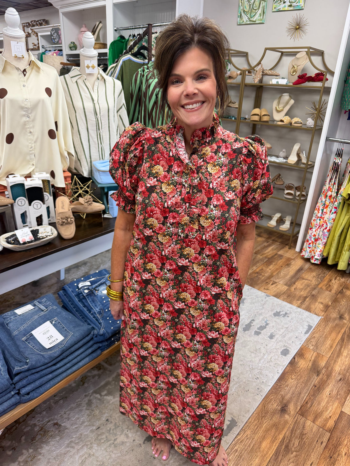 The Brick Floral Midi