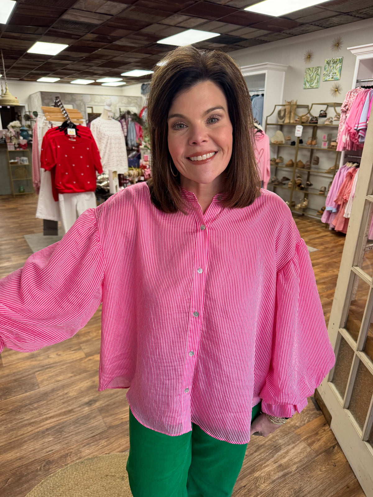 The Pinstripe Blouse