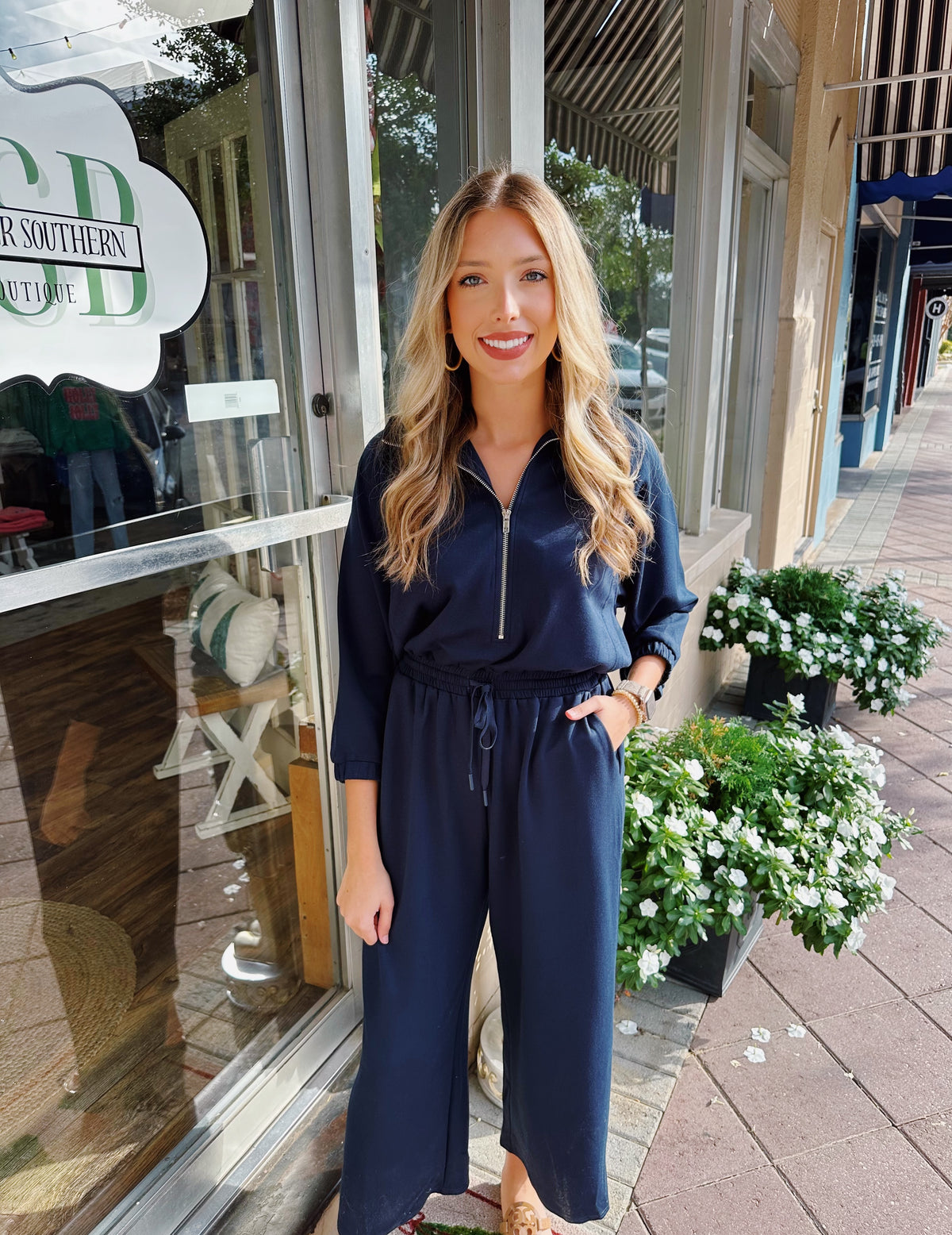 Wide Leg Comfy Jumpsuit in Dusk