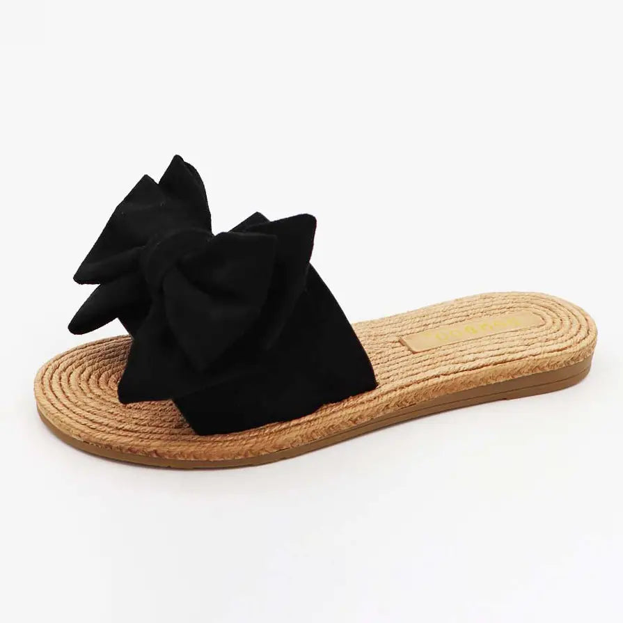 Black Bow Sandals