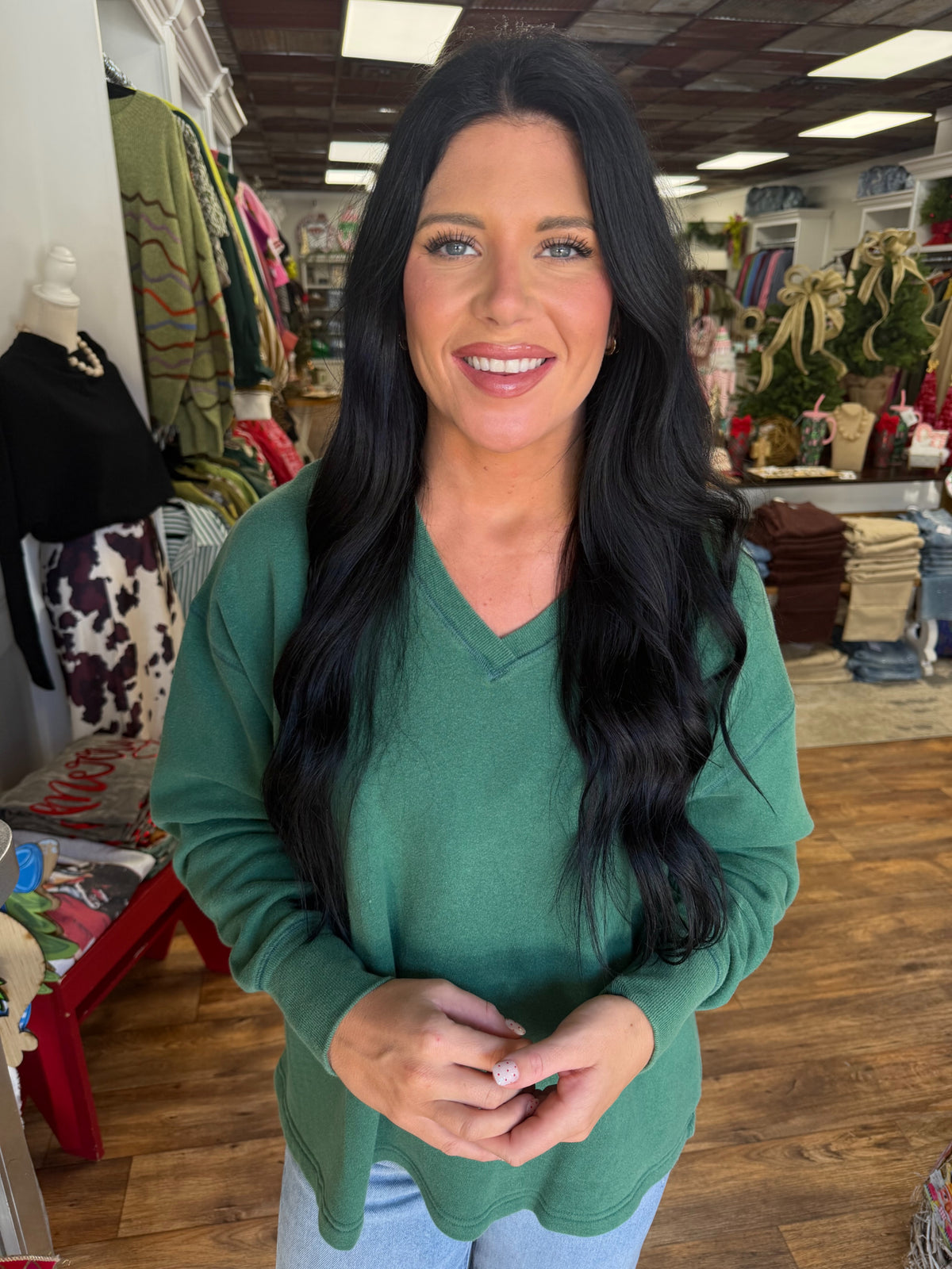 Oversized Pullover in Green