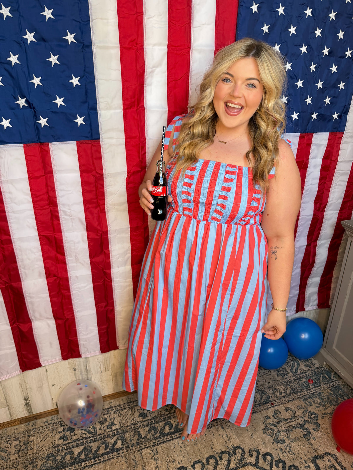 Striped Midi Dress
