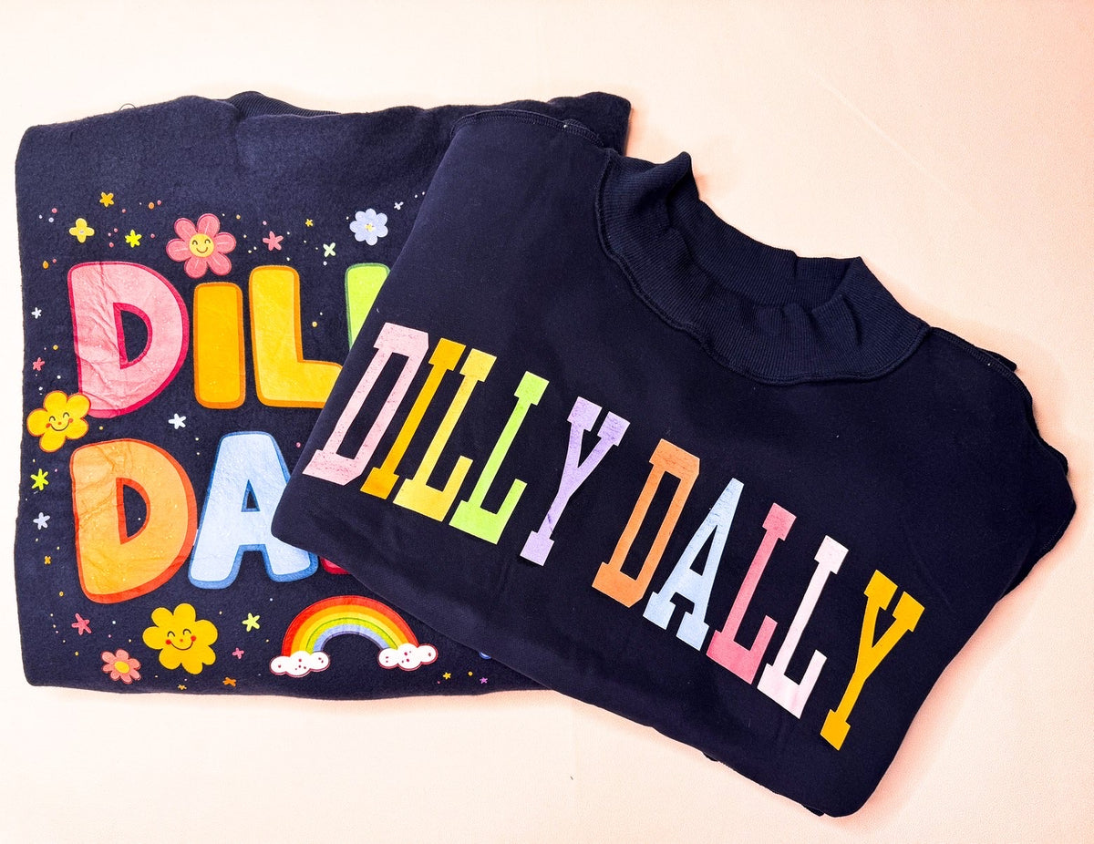 Dilly Dally Reversible Mock Neck Sweatshirt