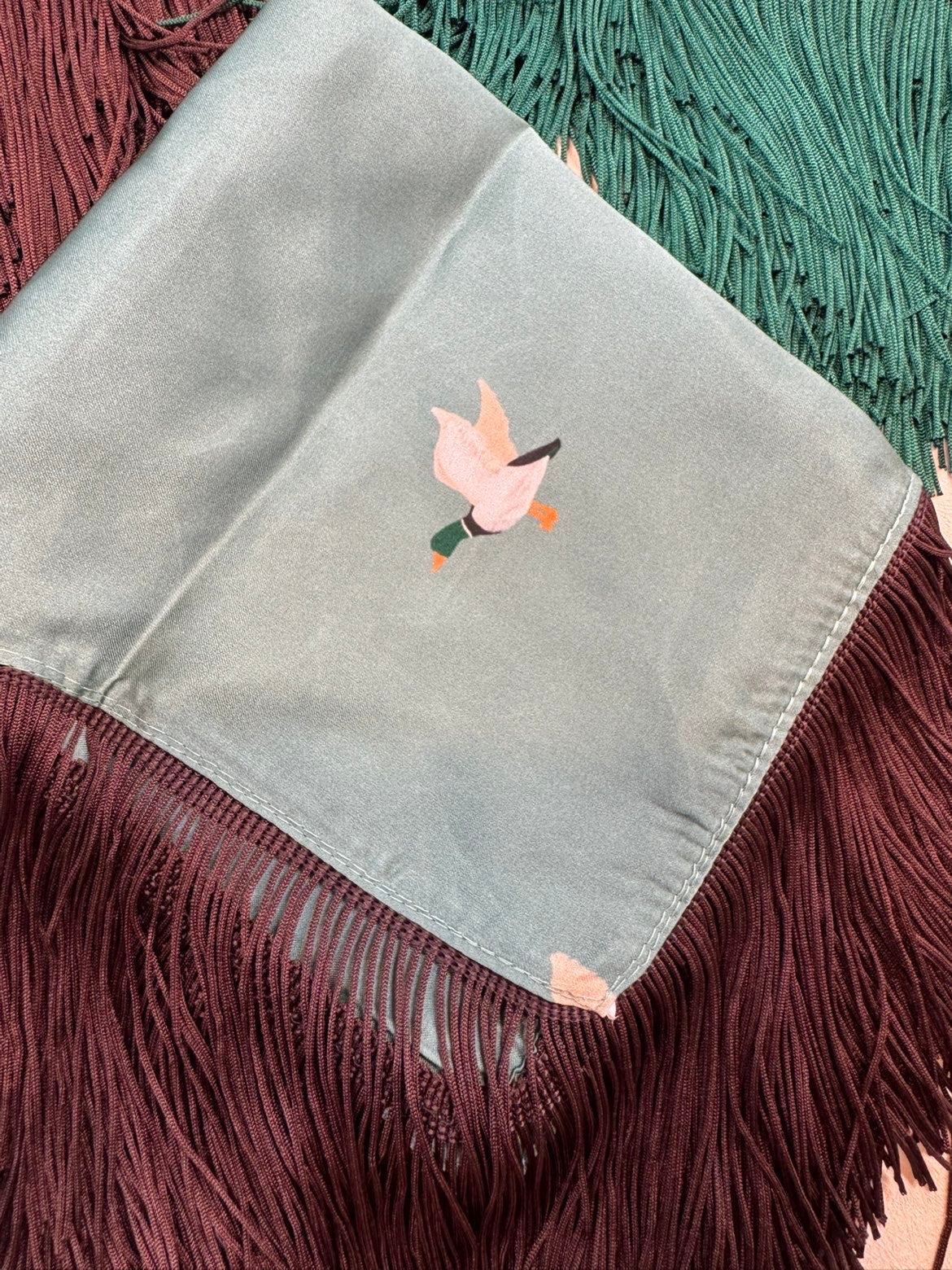 The Mallard Flight Fringe Scarf